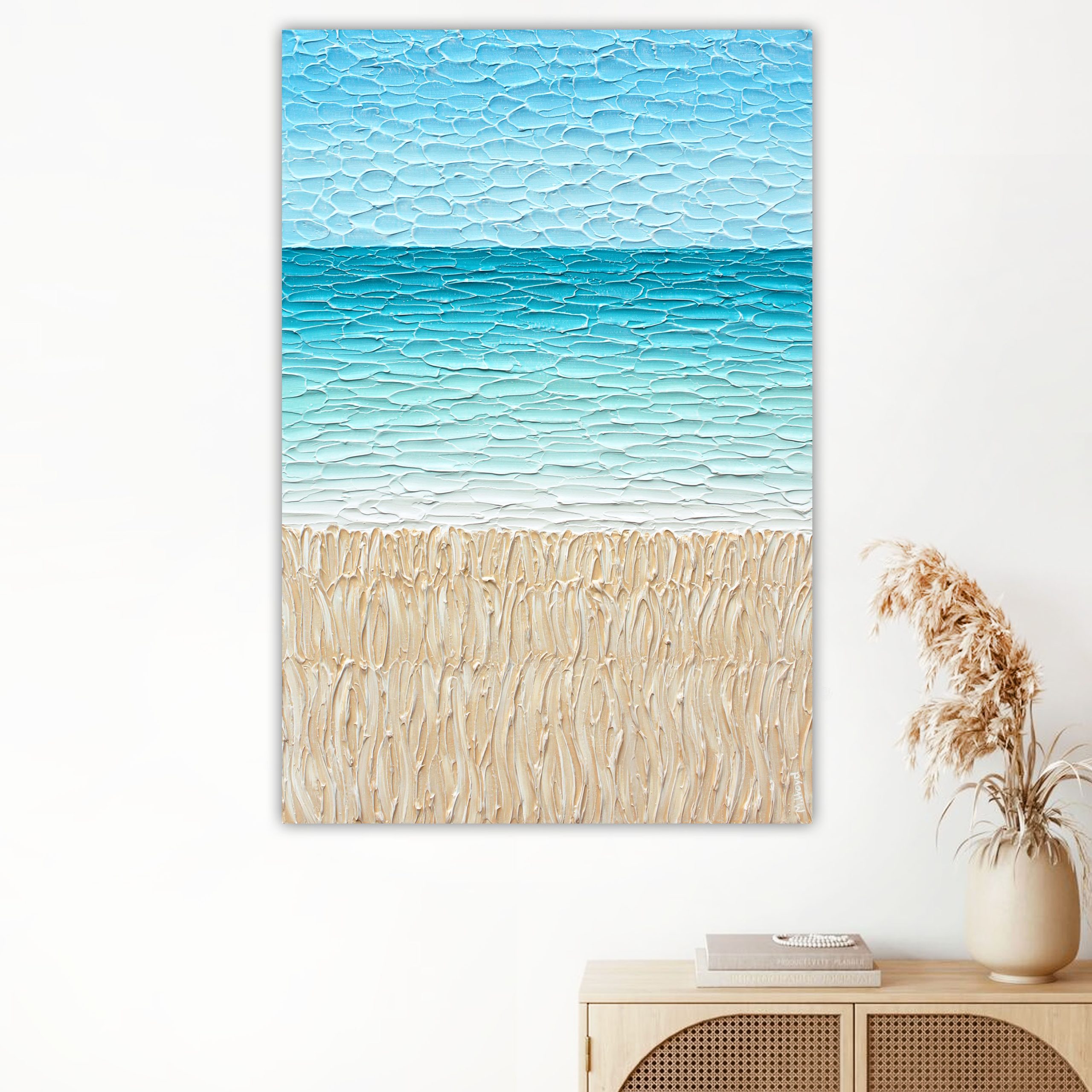 Lounge 1 Beach Golden Beach Reeds 60 X 90 Textured Abstract Miranda Lloyd