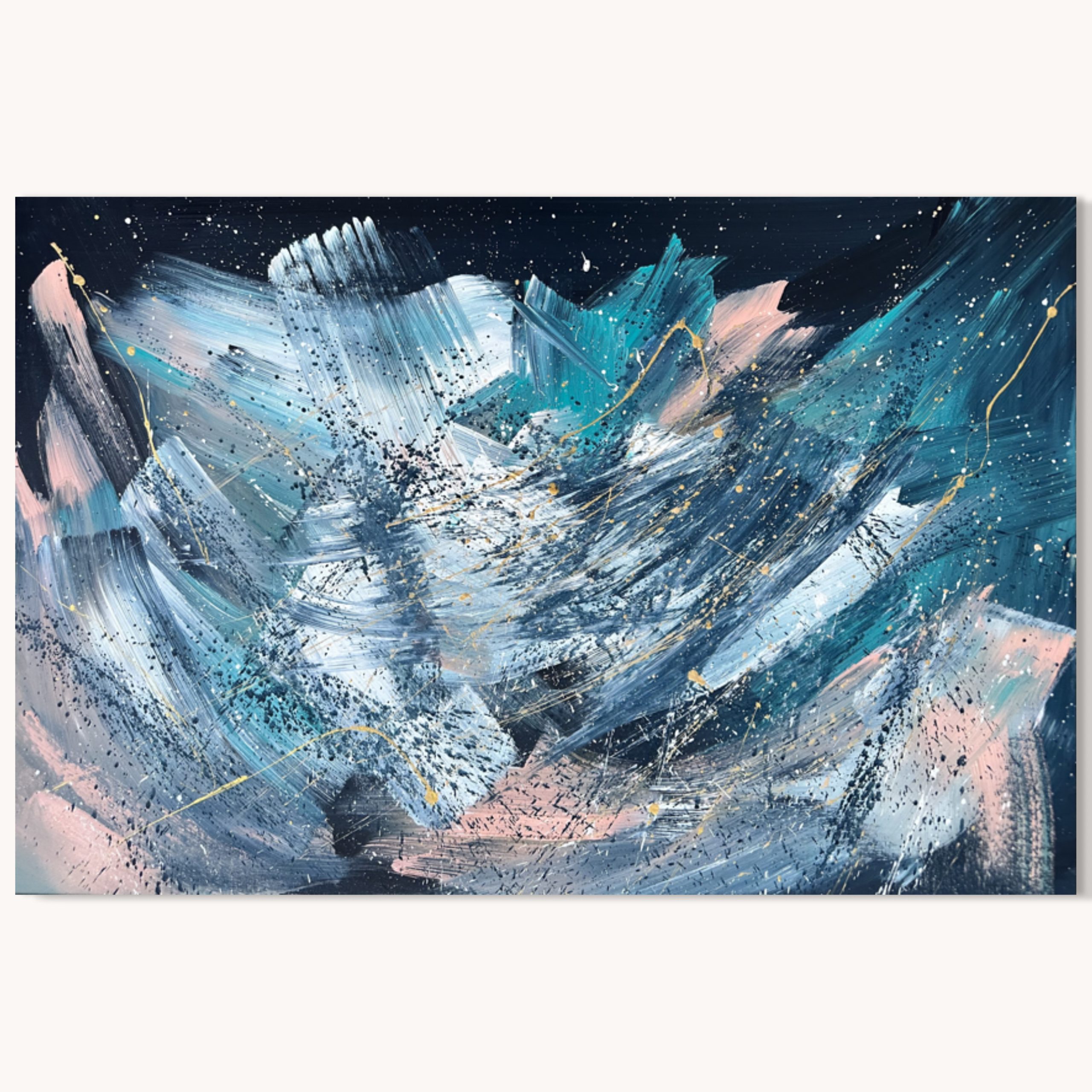 Jubilant Unframed On Whtie Wall Alanah Jarvis Abstract Art