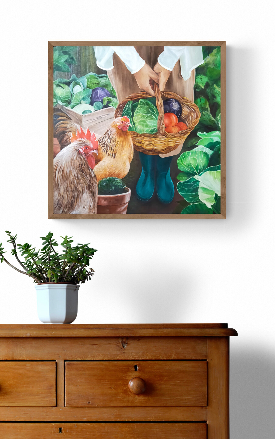 Plant On Wooden Drawers