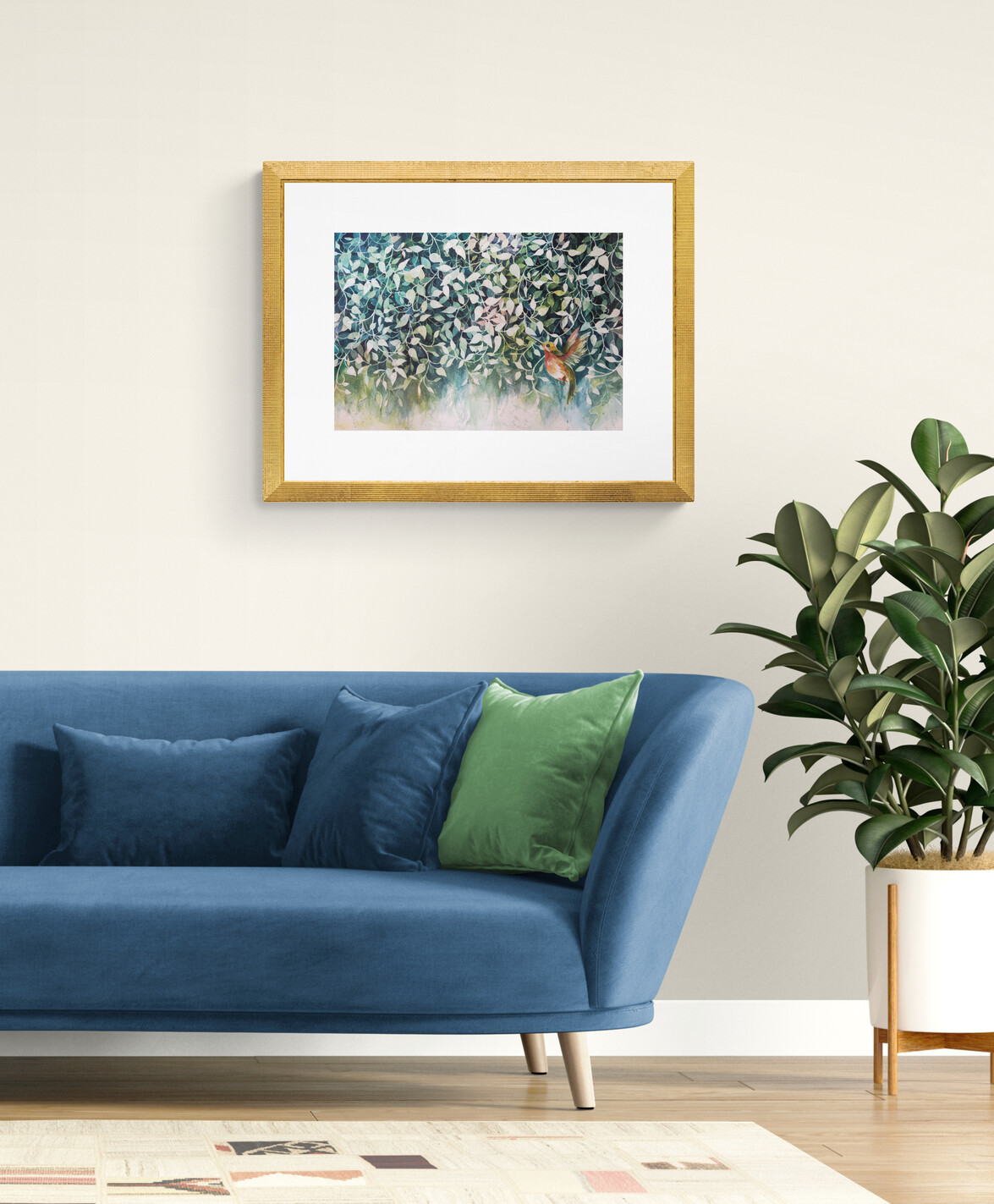 Modern Chic Living Room Interior With Long Sofa (1) Copy 2