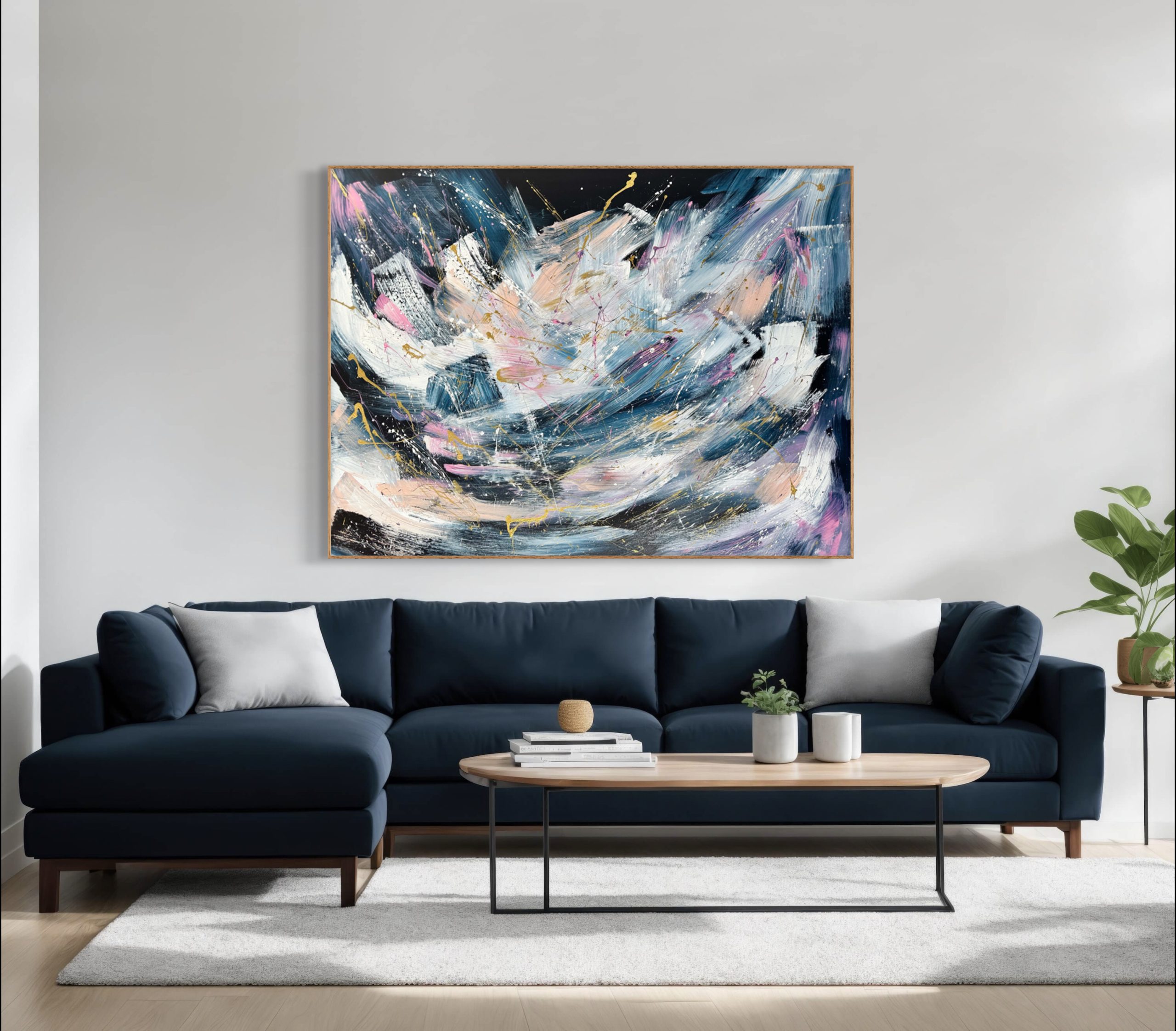 Over Dark Couch Alanah Jarvis Abstract Art