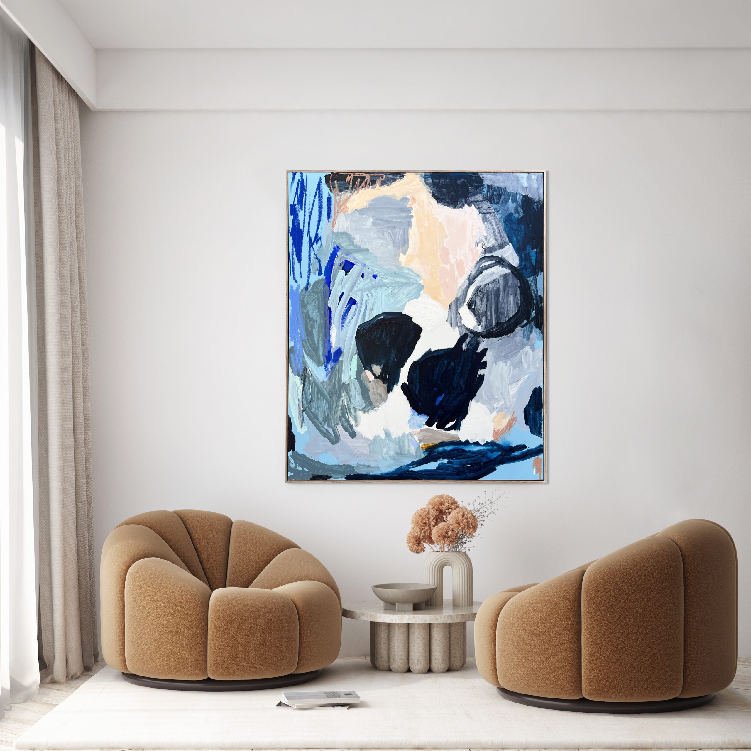 Perth Abstract Artist Rebecca Koerting Winter Blue 301