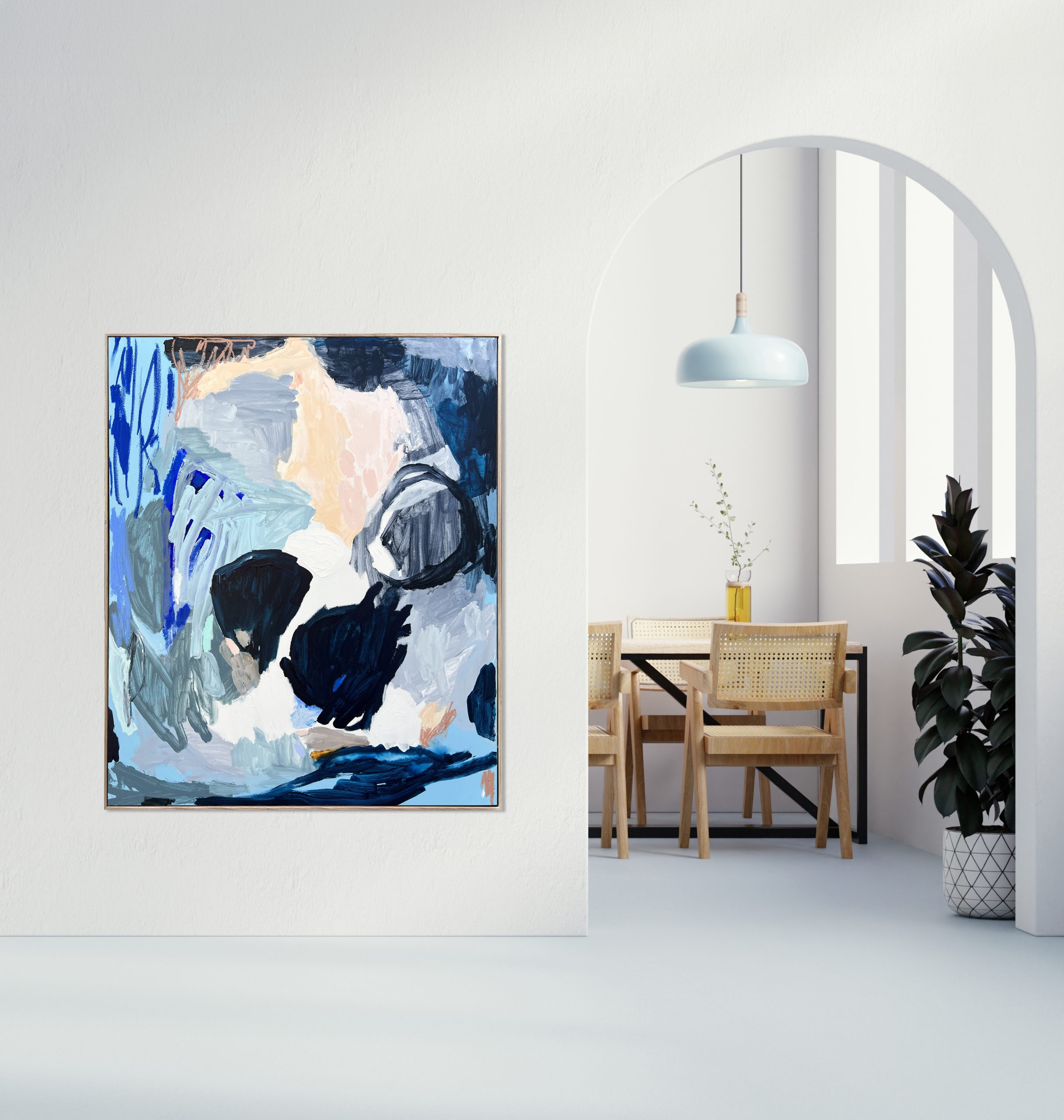 Perth Abstract Artist Rebecca Koerting Winter Blue 304