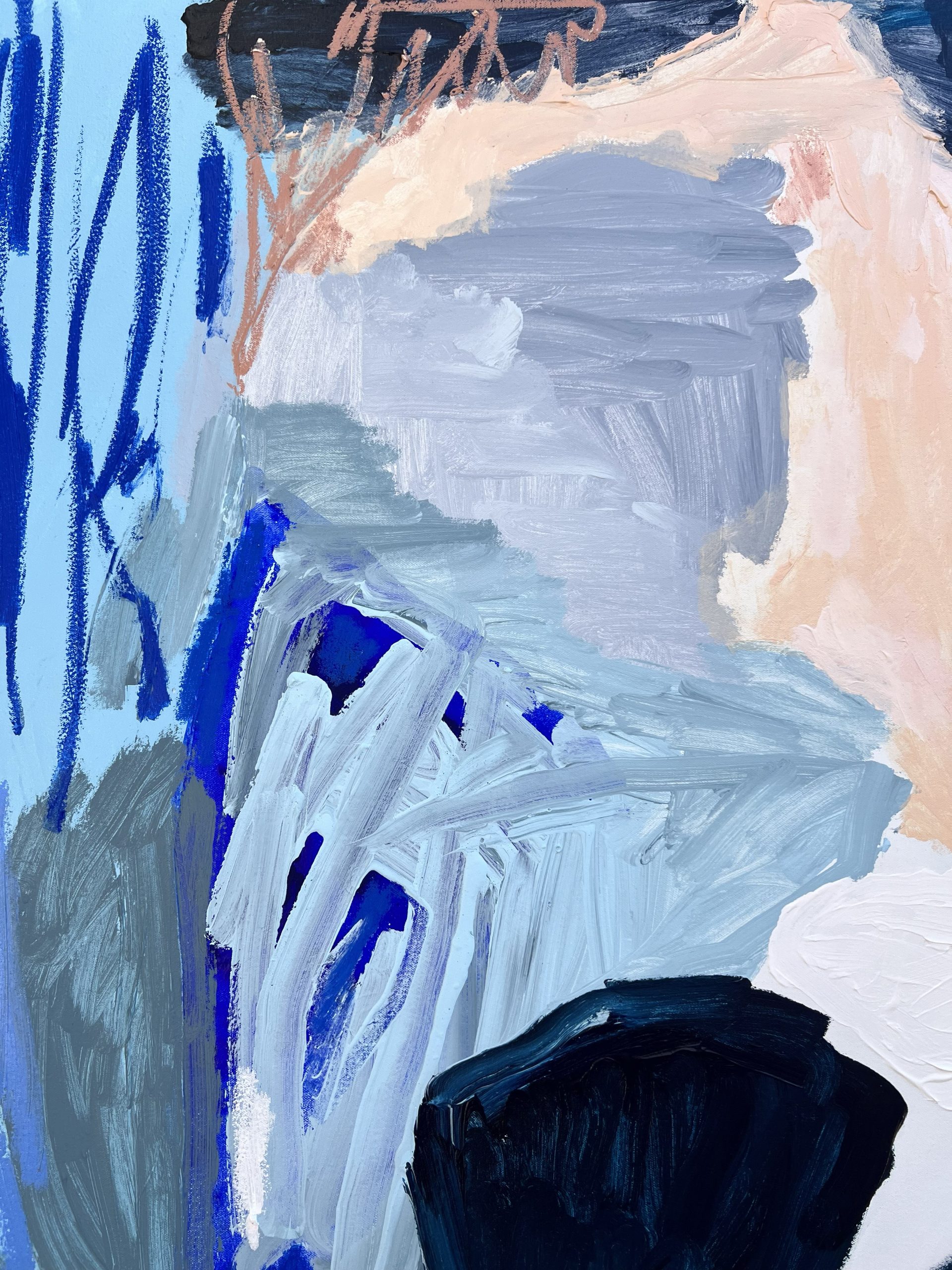 Perth Abstract Artist Rebecca Koerting Winter Blue 500