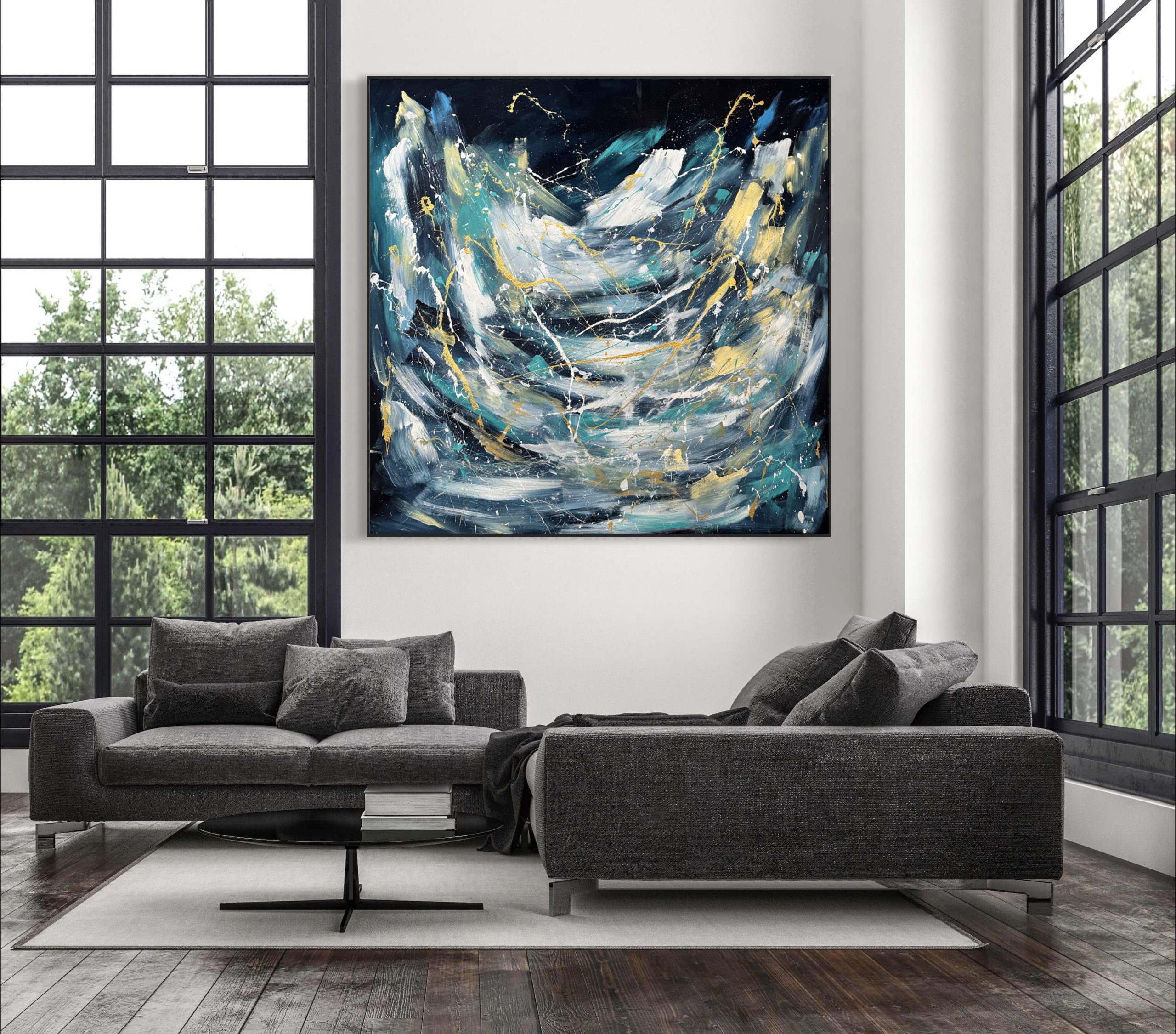 Alanah Jarvis Abstract Art Black Interior