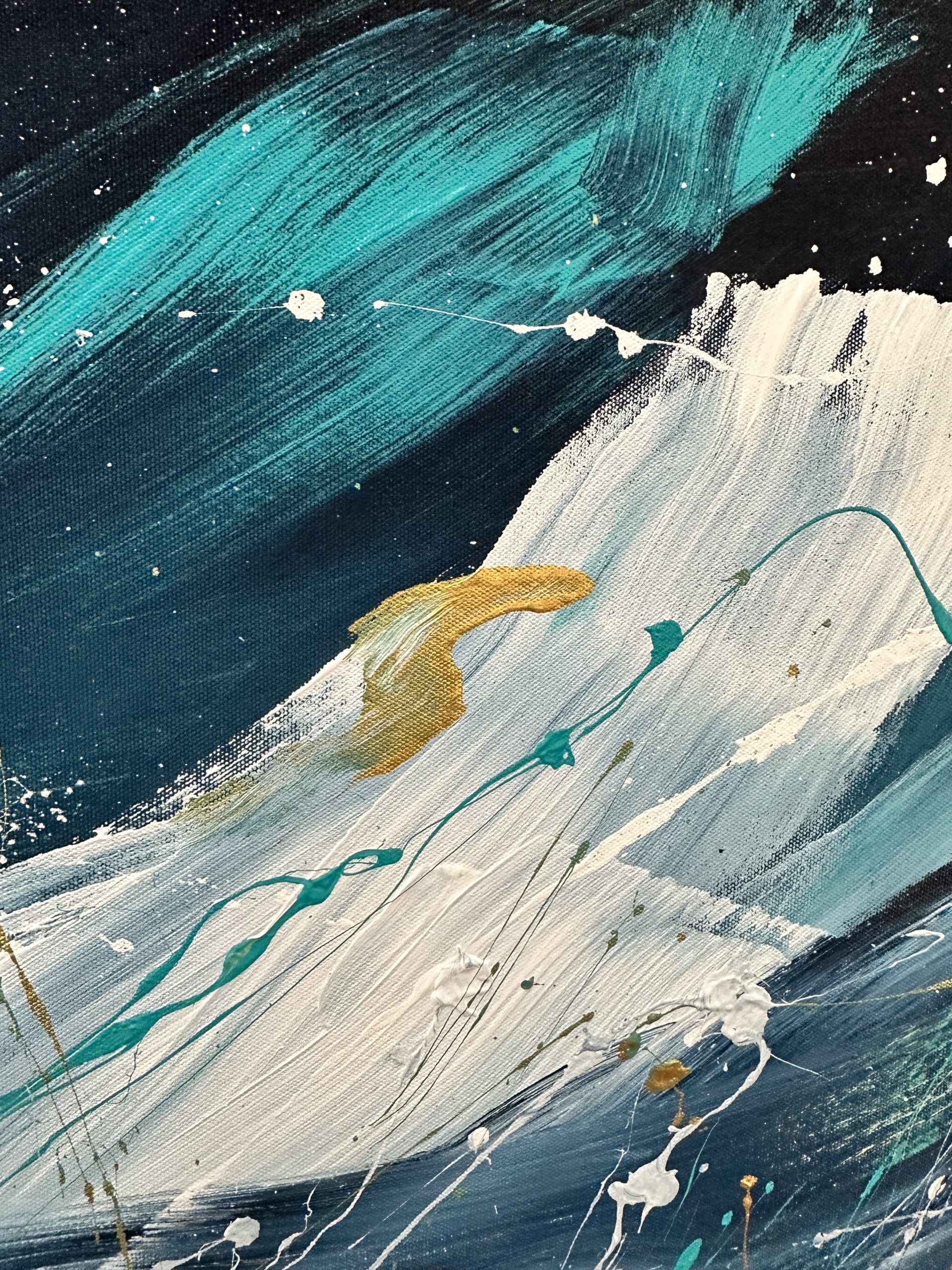 Close Up Large Brushstrokes Alanah Jarvis Abstract Art