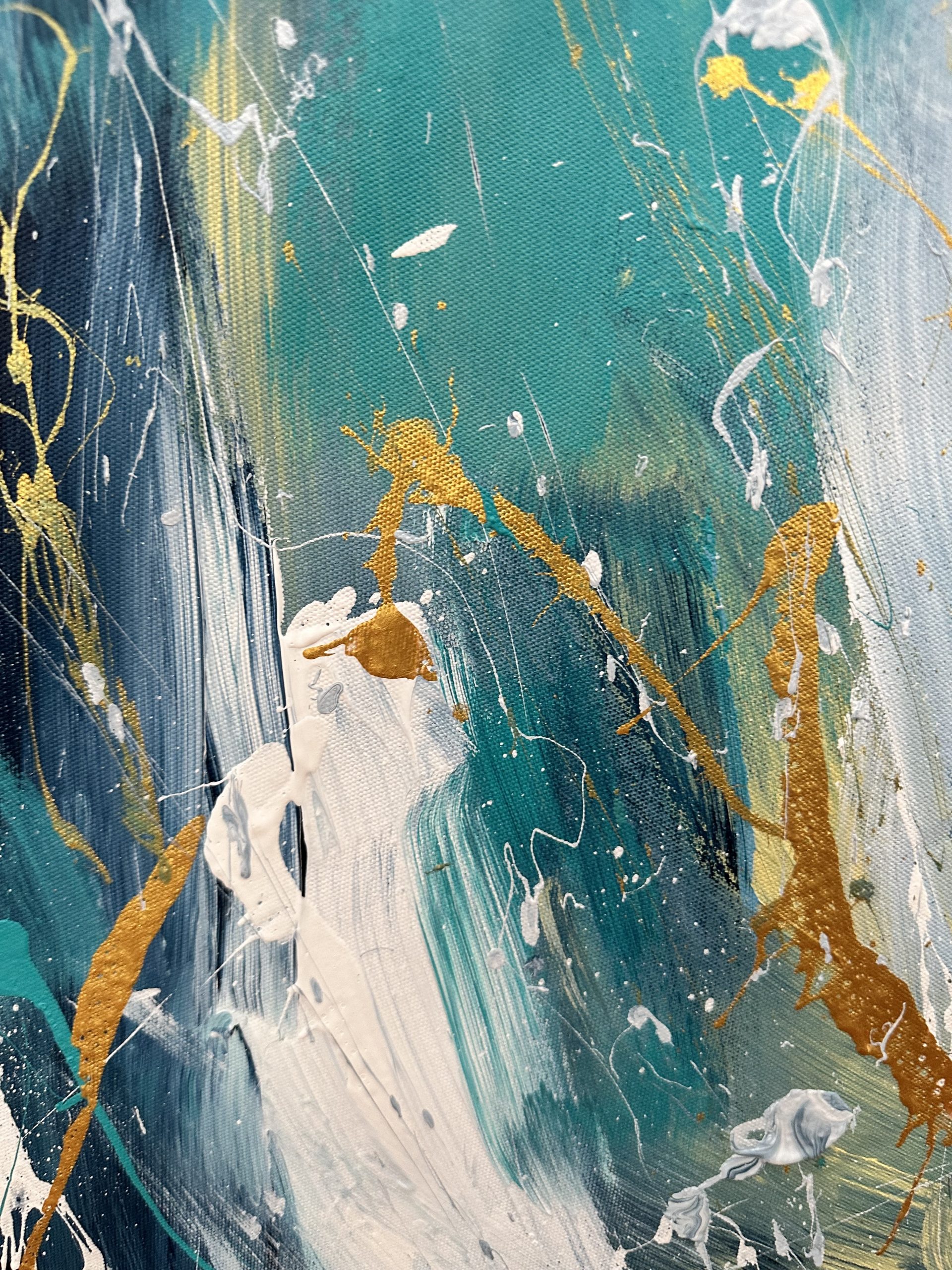 Close Up Turquouise Alanah Jarvis Abstract Art