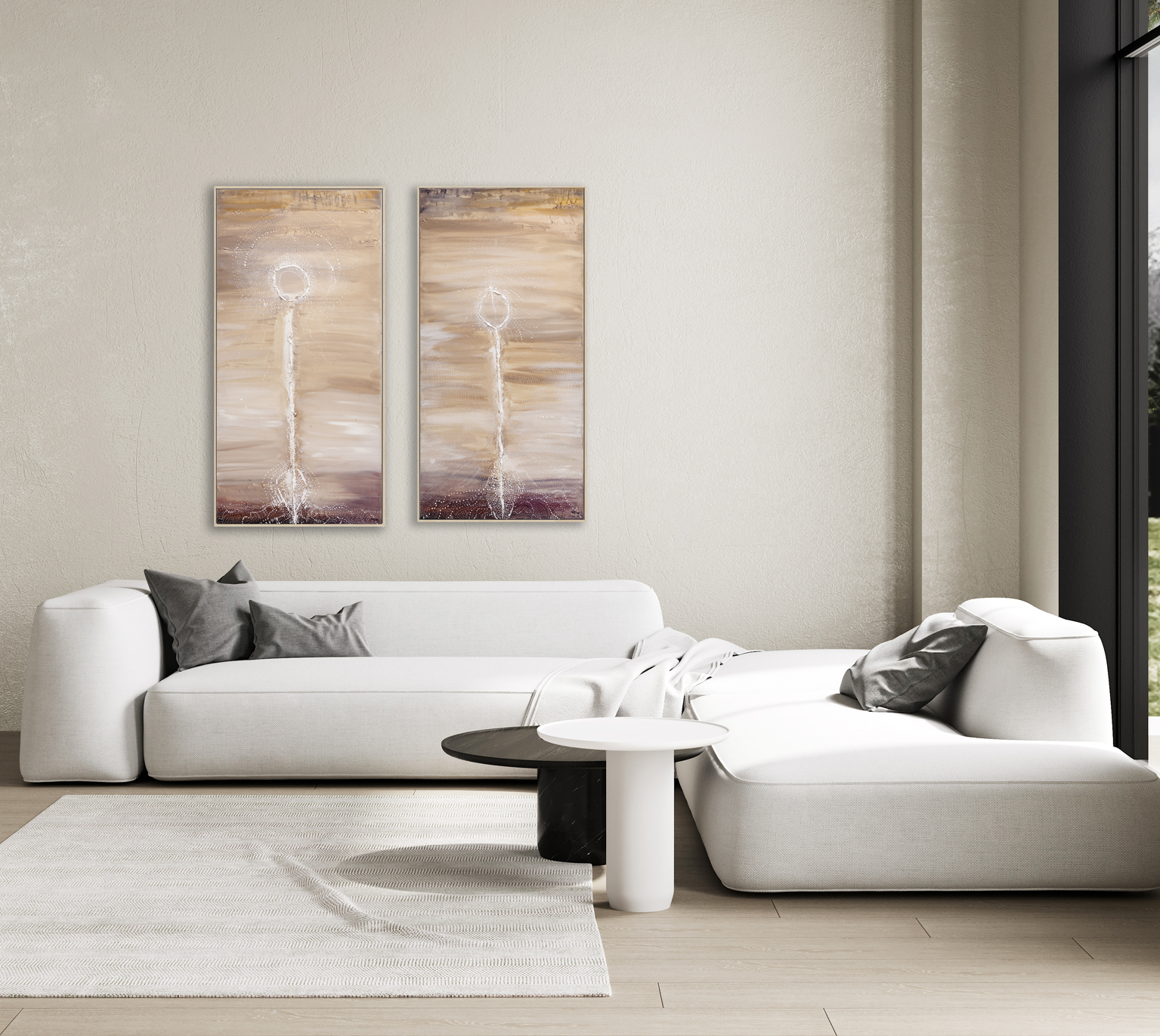 Scandinavian Style Living Room Interior Mock Up, Modern Living R