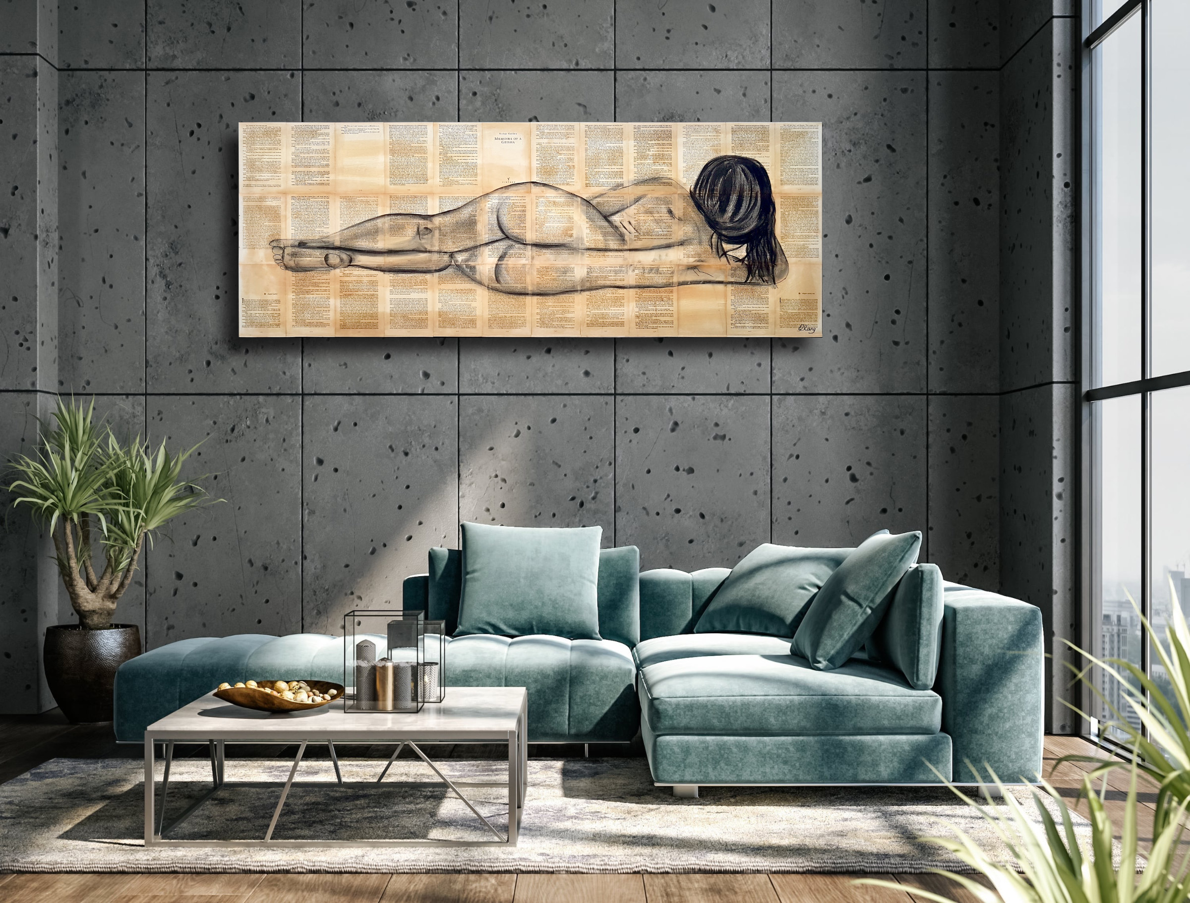 Slate Wall And Couch