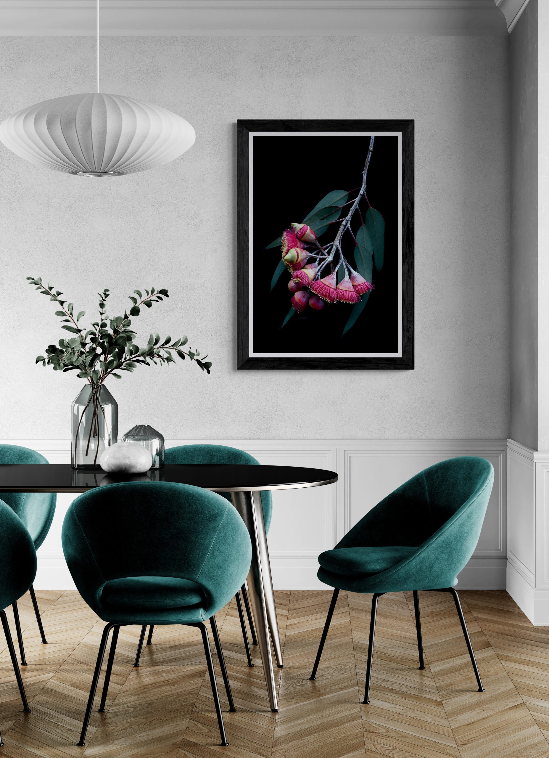 Fancy Dining Room With Wainscoting (5)