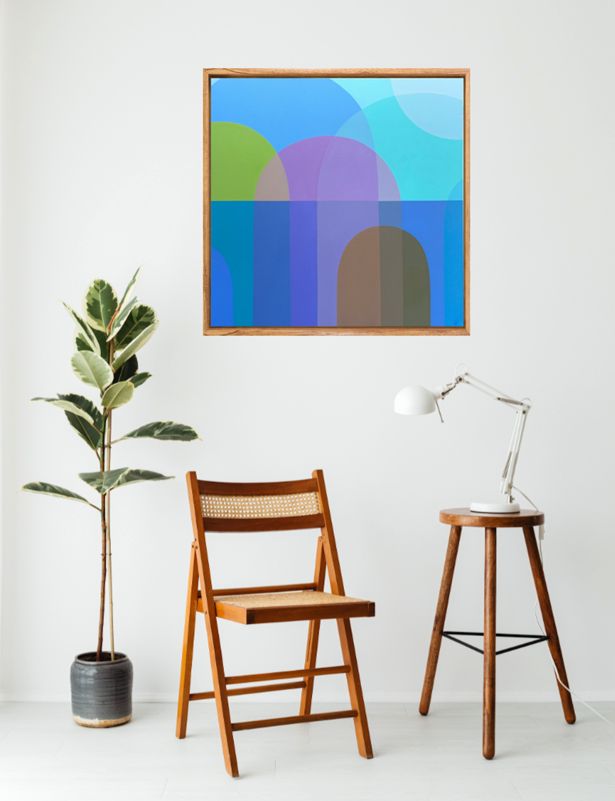 Charlotte De Pace Beach Buoys I Insitu Above Chair Art Lovers Australia
