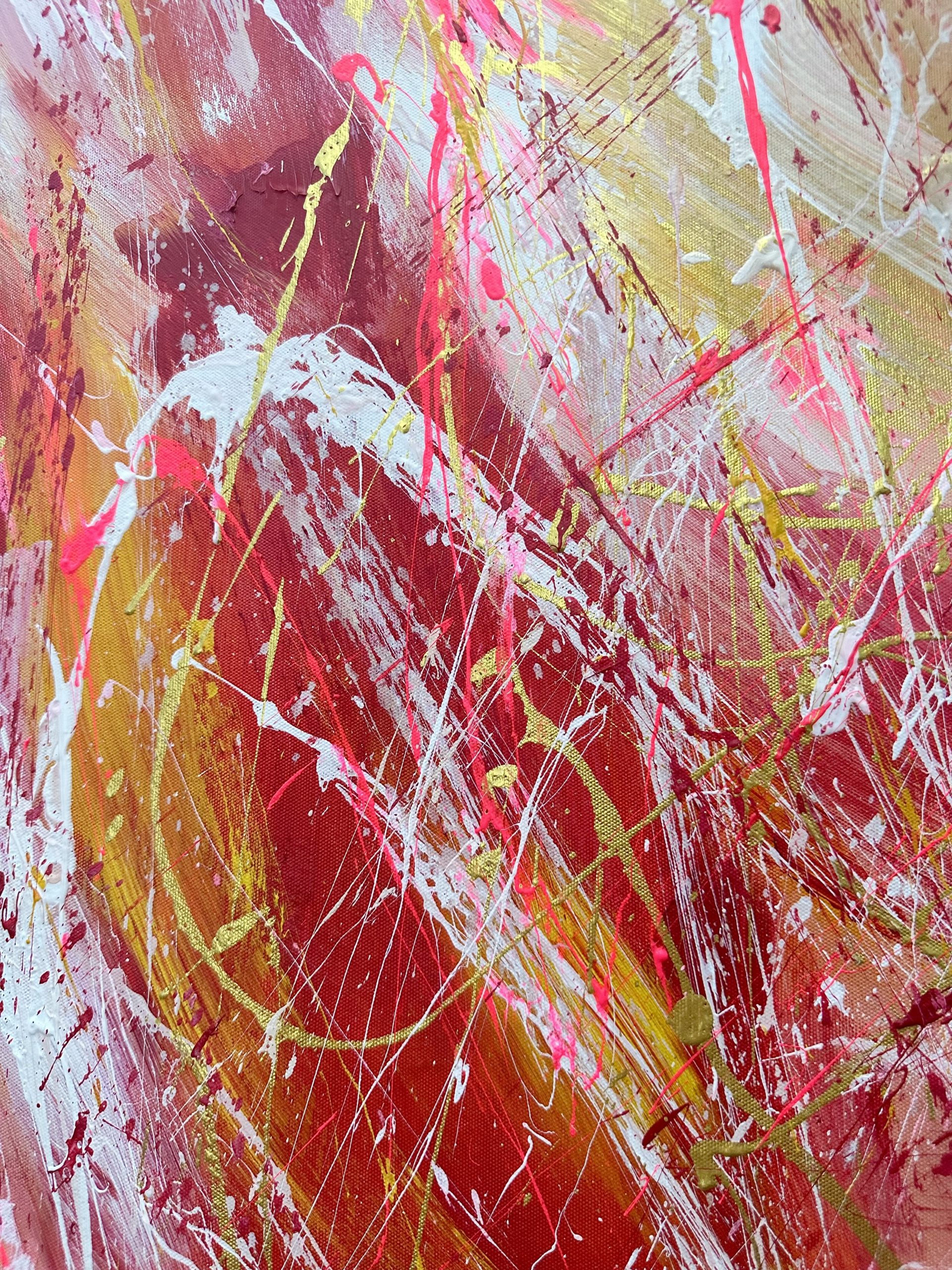 Close Up White Splatters Alanah Jarvis Abstract Art