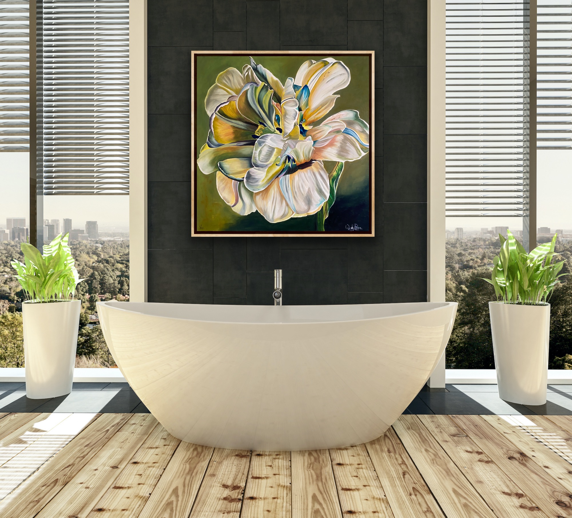 Tulipe En Vert Insitu5 Wendy Peters