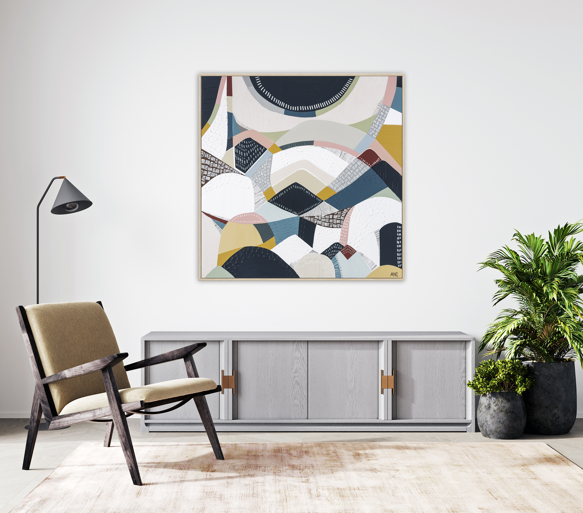 Minimalist Modern Living Room Interior Background, Living Room M