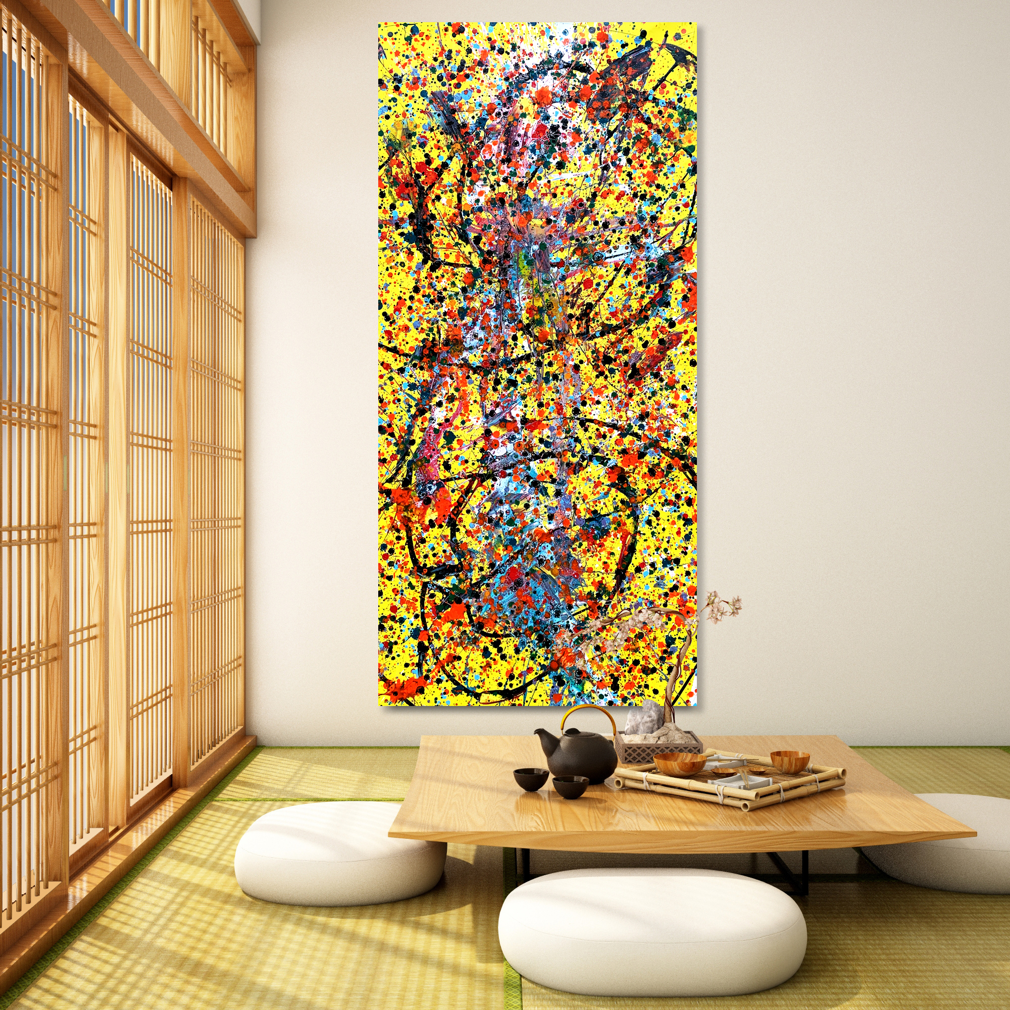 Interior Design,modern Living Room With Table,wood Floor And Tat