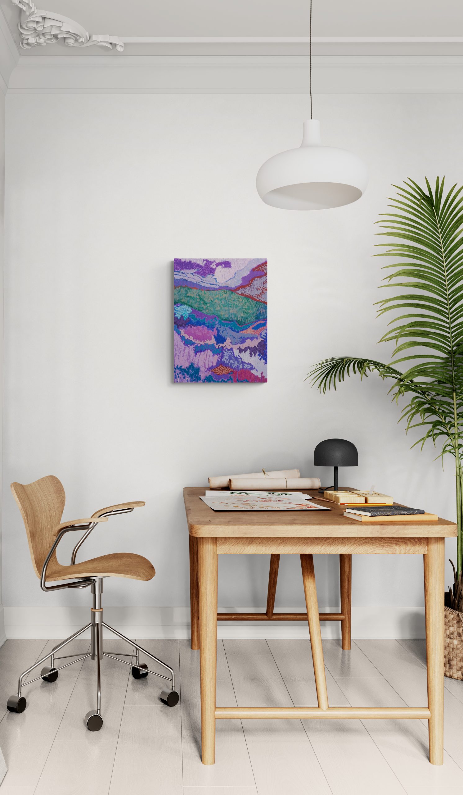 Artists Studio With Large Tropical Plant