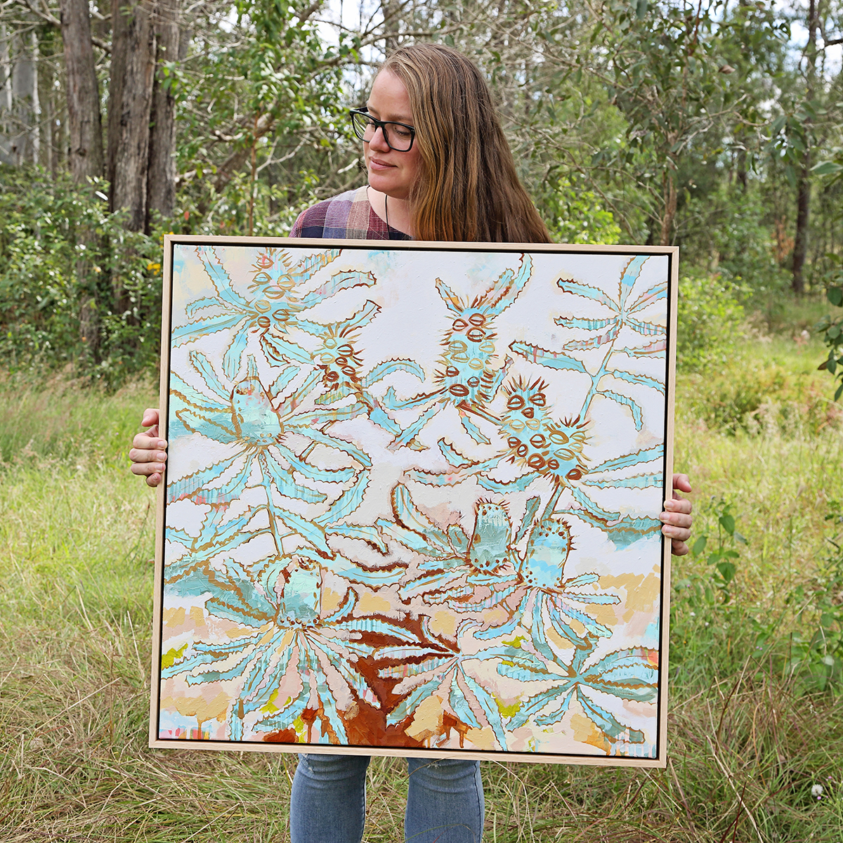 Lr 007 Serrata Moment I Smith & Brooks Abstract Botanical Art Banksia Serrata Sydney Native Plants Buy Art For My Home