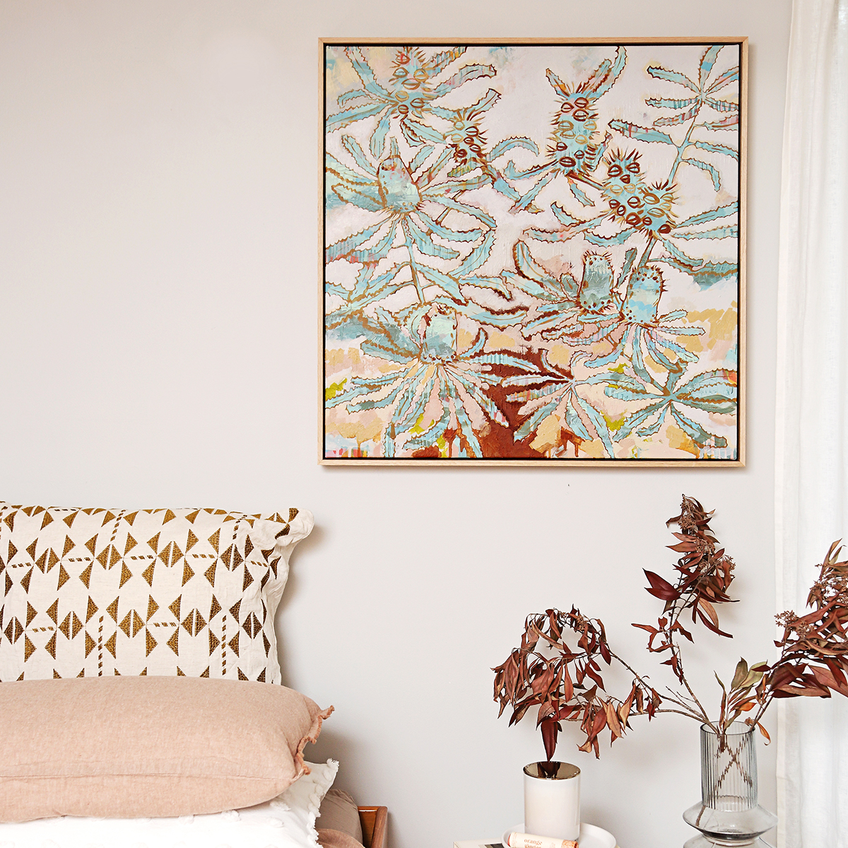 Lr 036 Serrata Moment I Smith & Brooks Abstract Botanical Art Banksia Serrata Sydney Native Plants Buy Art For My Home