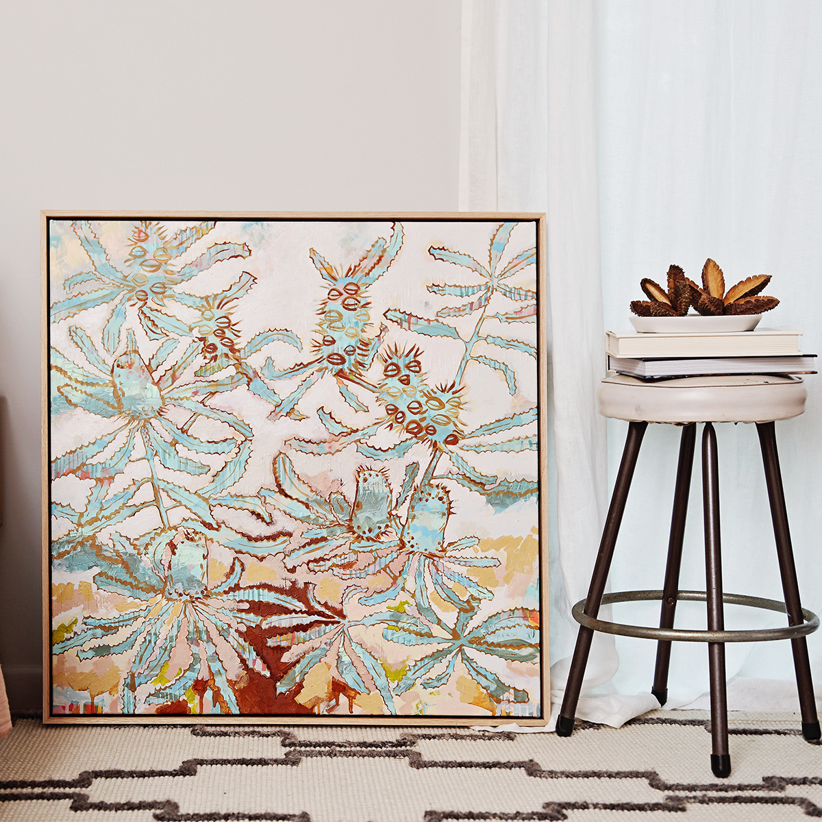 Lr 040 Serrata Moment I Smith & Brooks Abstract Botanical Art Banksia Serrata Sydney Native Plants Buy Art For My Home