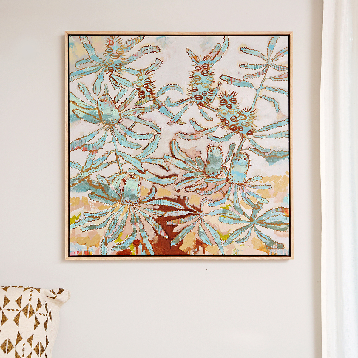 Lr 050 Serrata Moment I Smith & Brooks Abstract Botanical Art Banksia Serrata Sydney Native Plants Buy Art For My Home