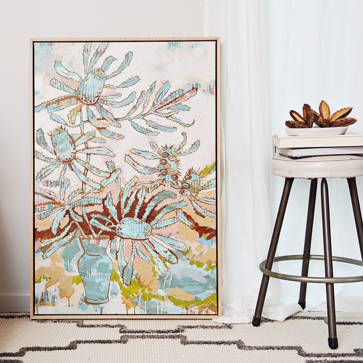 Lr 031 Serrata Still I Smith & Brooks Australian Botanical Art Banksia Sydney Native Plants Affordable Artworks