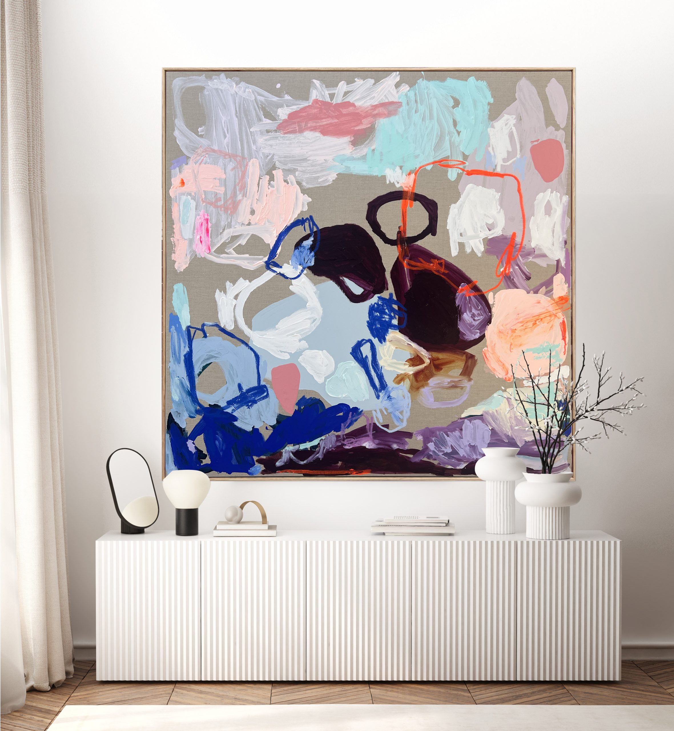 Perth Abstract Artist Rebecca Koerting Modern Don't Rain On My Parade 300 F