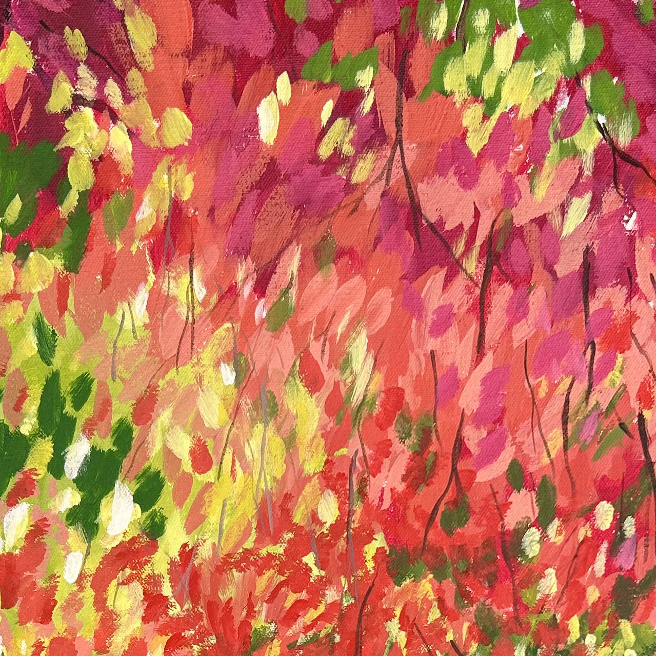 Linda Gregor Sunlight Dancing In The Autumn Leaves Closeup2