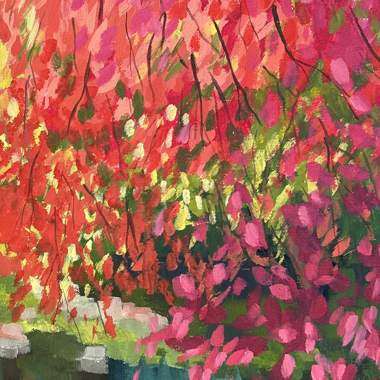 Linda Gregor Sunlight Dancing In The Autumn Leaves Closeup