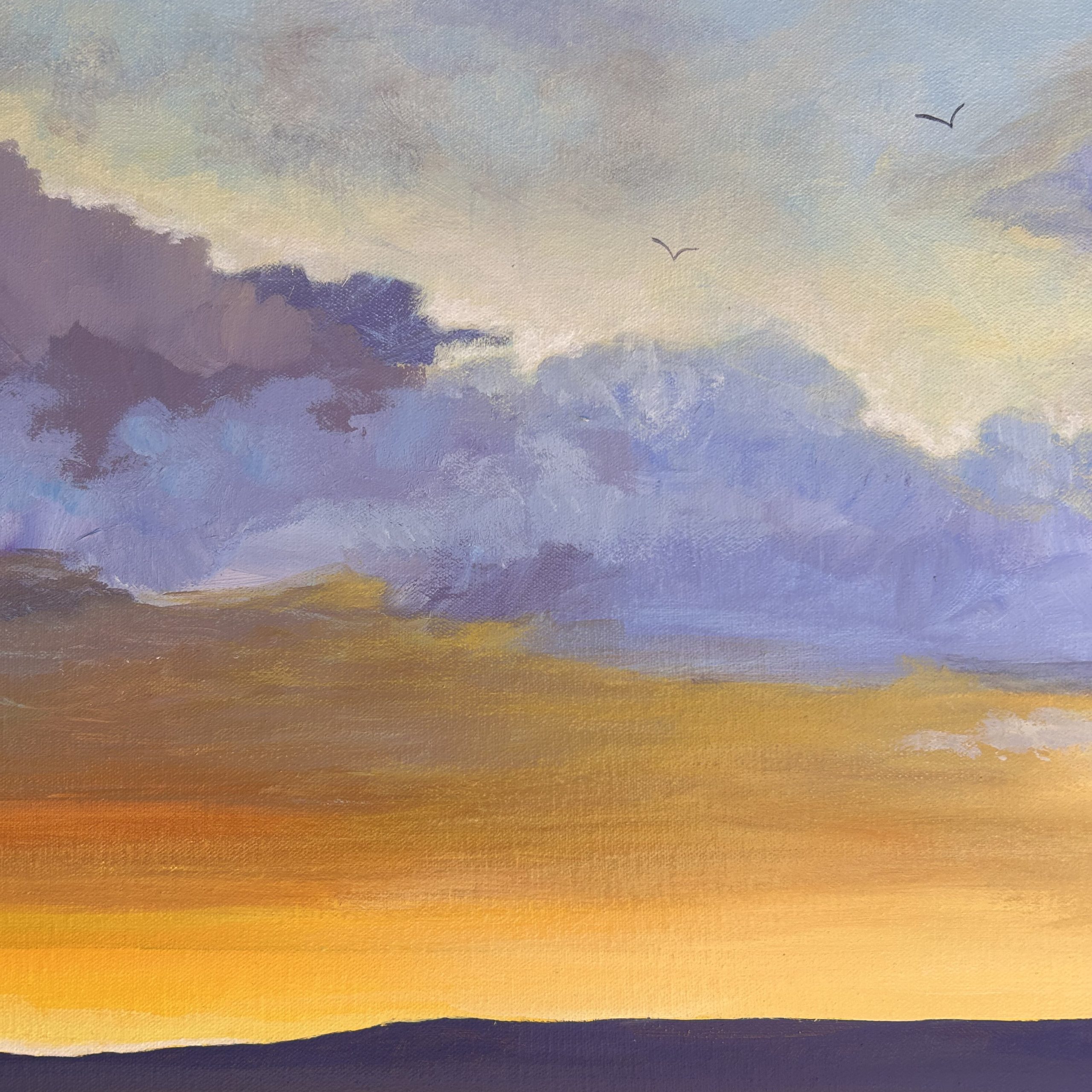 Linda Gregor Australian Artist The Last Moments Of Gold Closeup