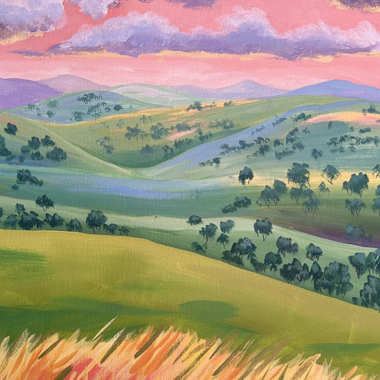 Linda Gregor Australian Artist Colour My World, Gundagai Nsw Closeup