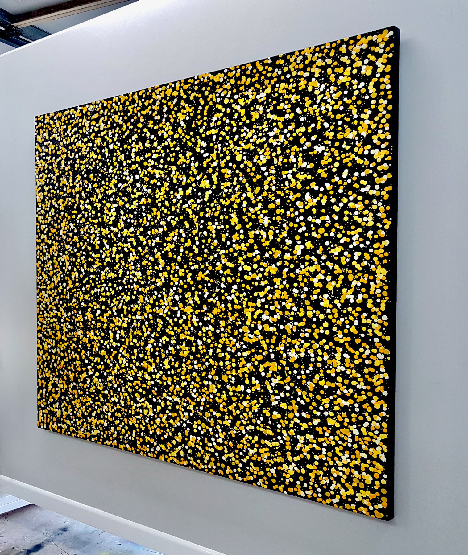 Pollen Yellow Dots Abstract Deborah Lang Art Urban Canvas 2