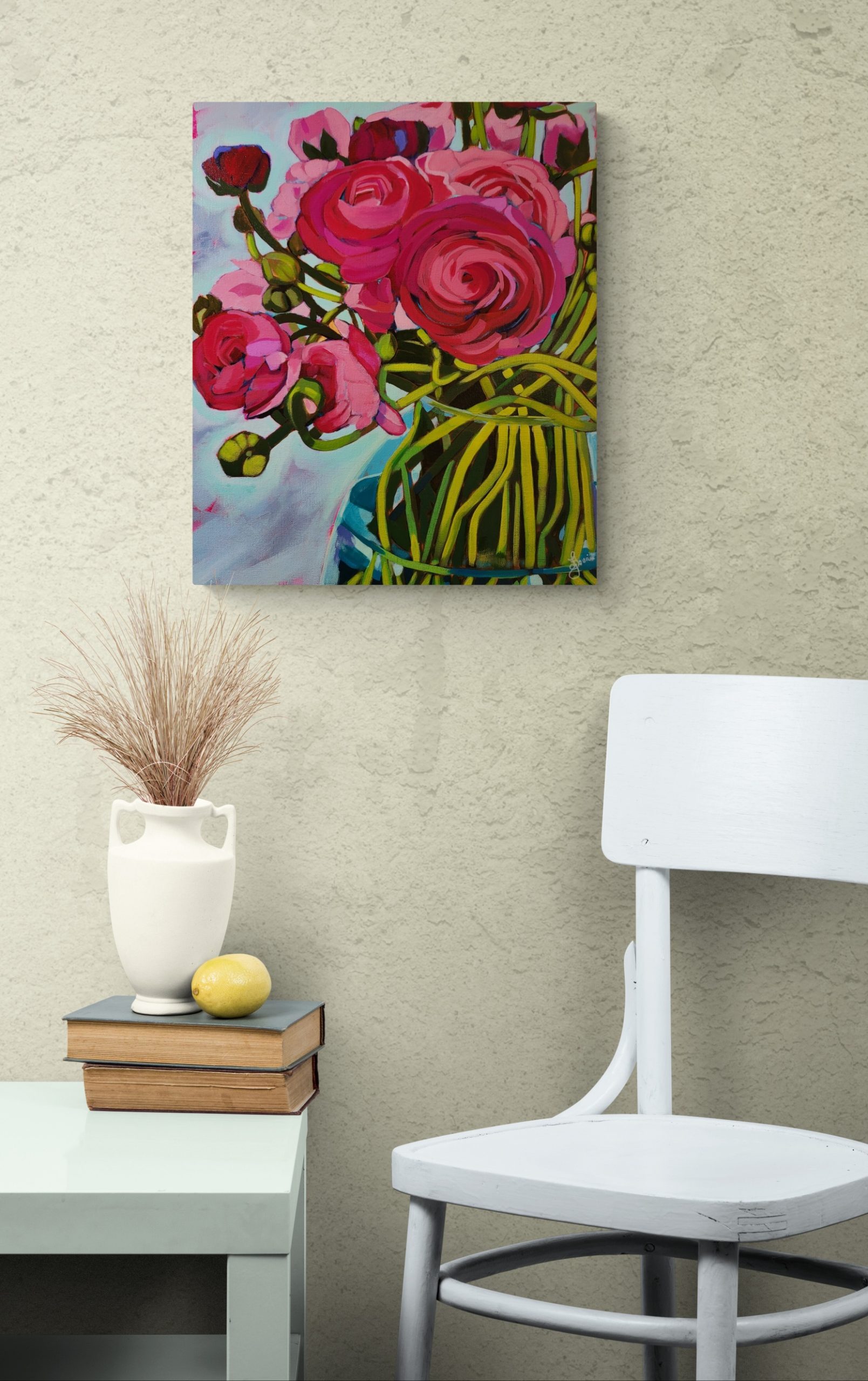 Painted Wooden Chair And Table Resized 1