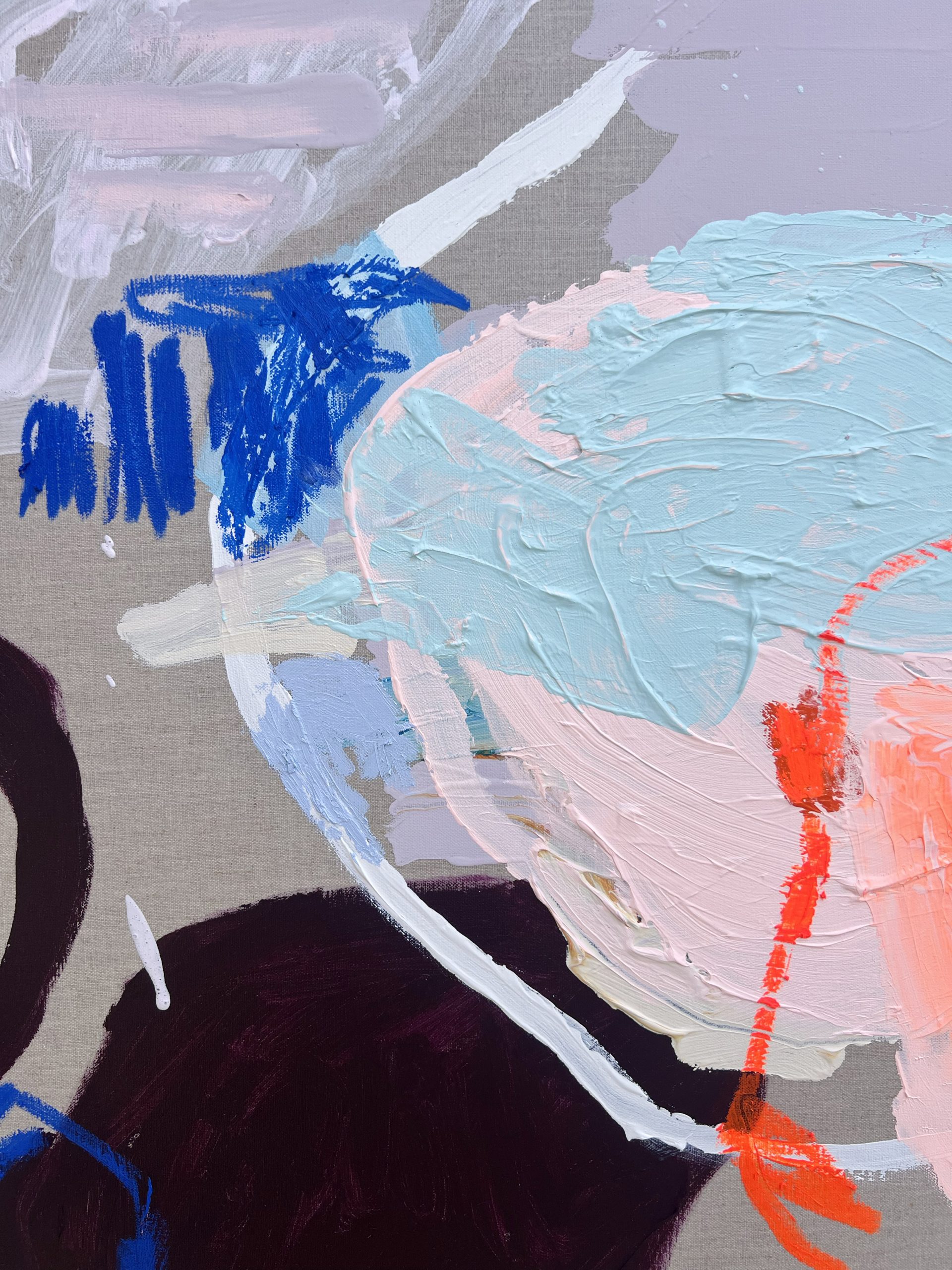 Australian Artist Rebecca Koerting Faint Of Heart Abstract Painting 501