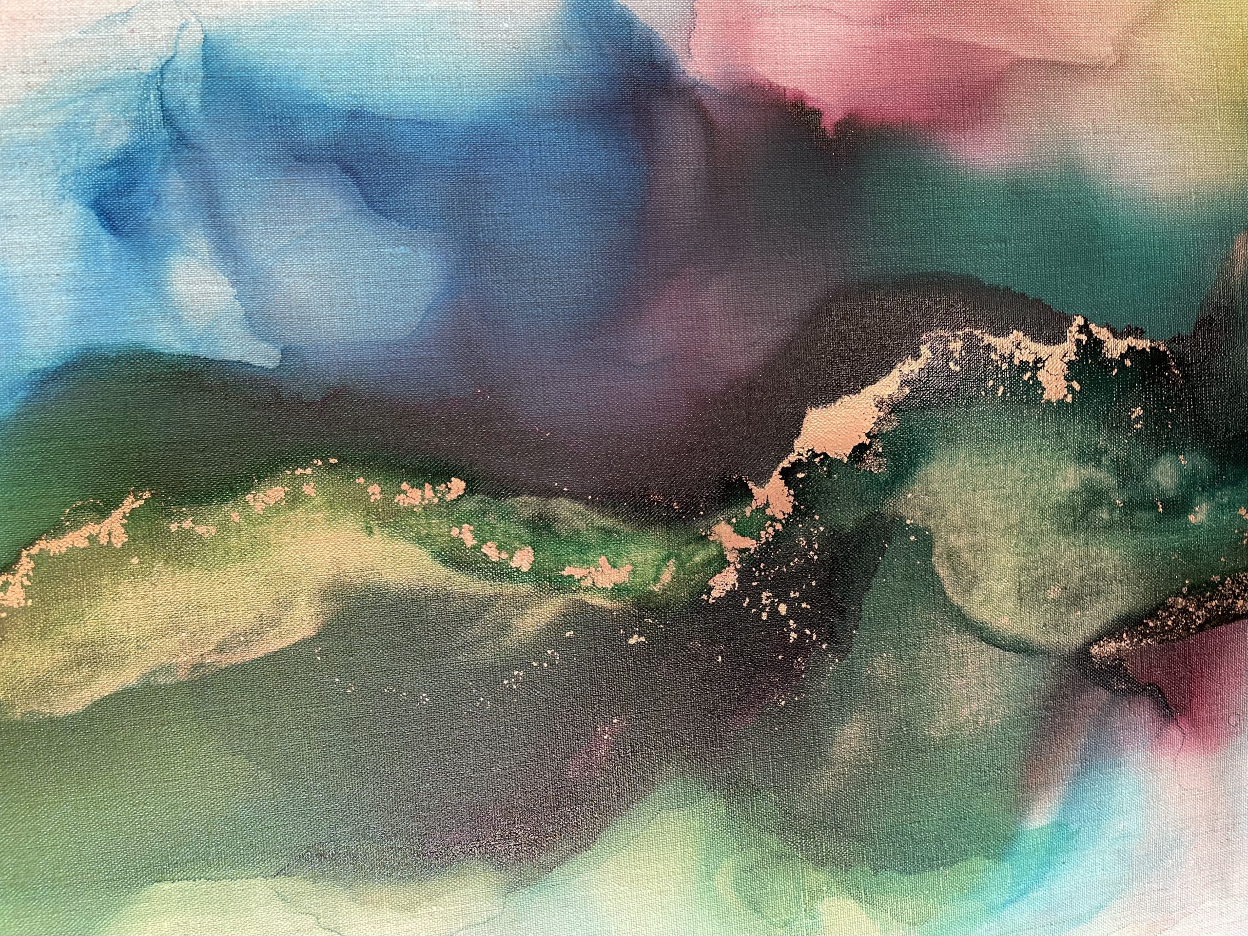 Golden Horizon Bec Warr Art Abstract Artist And Designer Australian Artist3