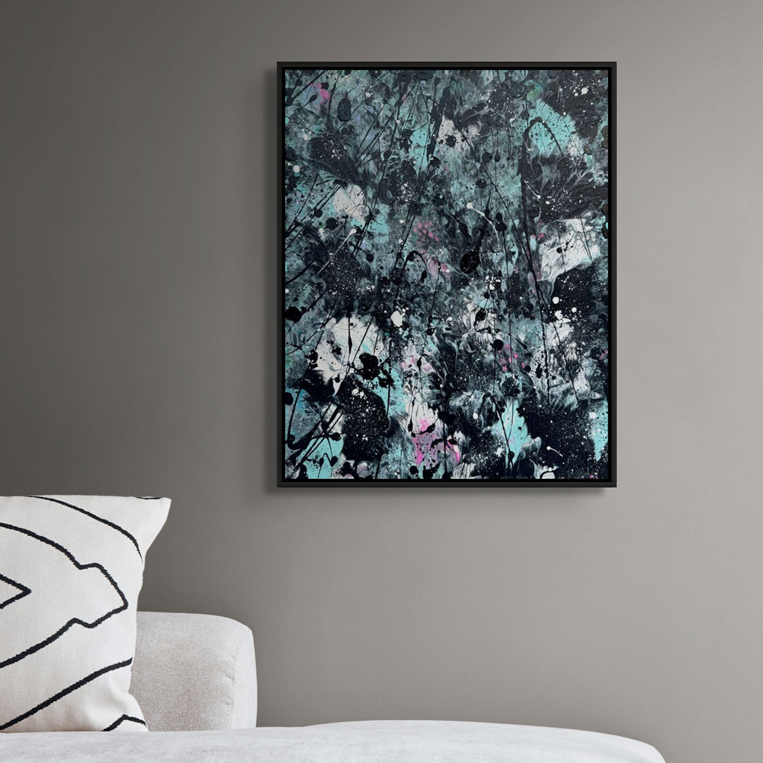 Rockpool Ii Original Painting By Bridget Bradley Seen In Bedroom