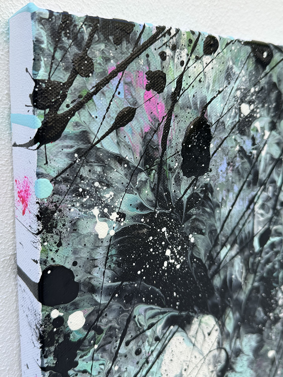 Rockpool Ii Original Abstract Right Canvas Edge