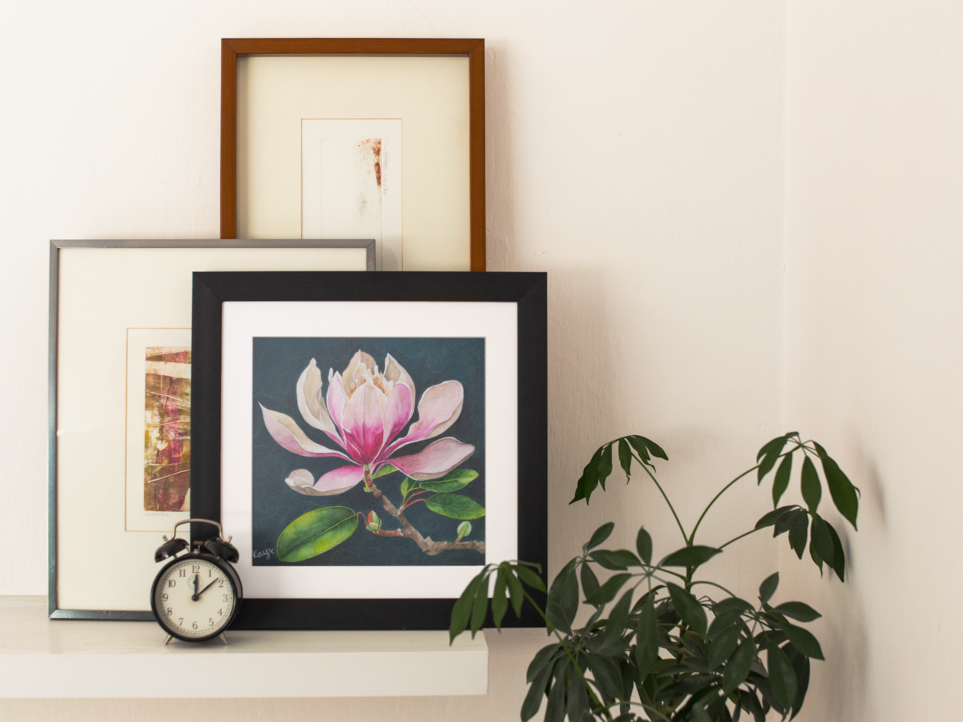 Square Framed Art Print Template Near Other Art Prints And A Clock A14773 Copy 2