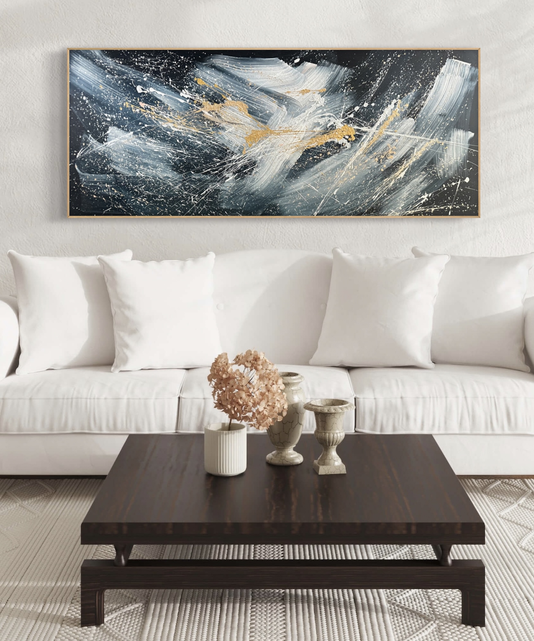 Abstract Art Over Couch Alanah Jarvis