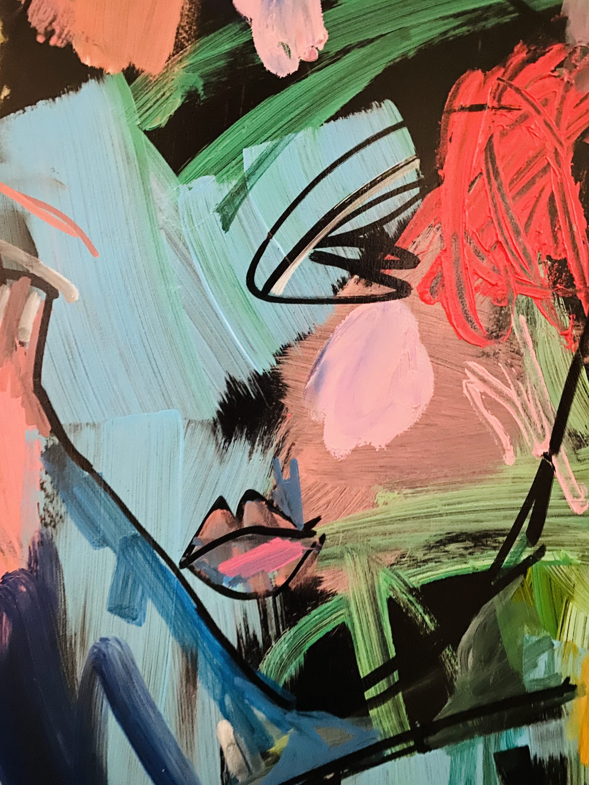 Carita Farrer Spencer Proud Queen 3 Acrylic On Wood 80x50cm Detail2