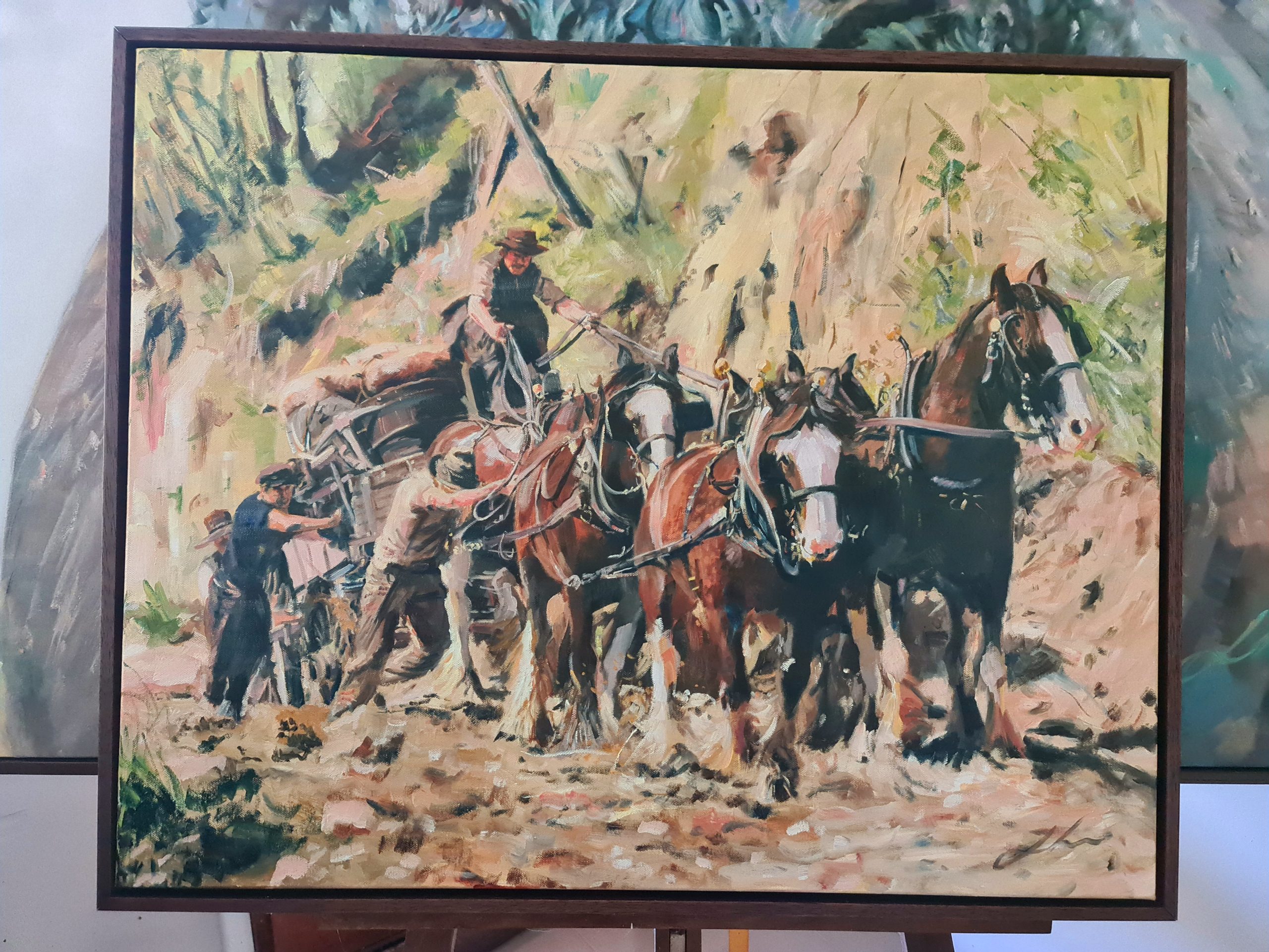 The Muddy Climb In Frame Jo S. Stacey Fine Art Oils