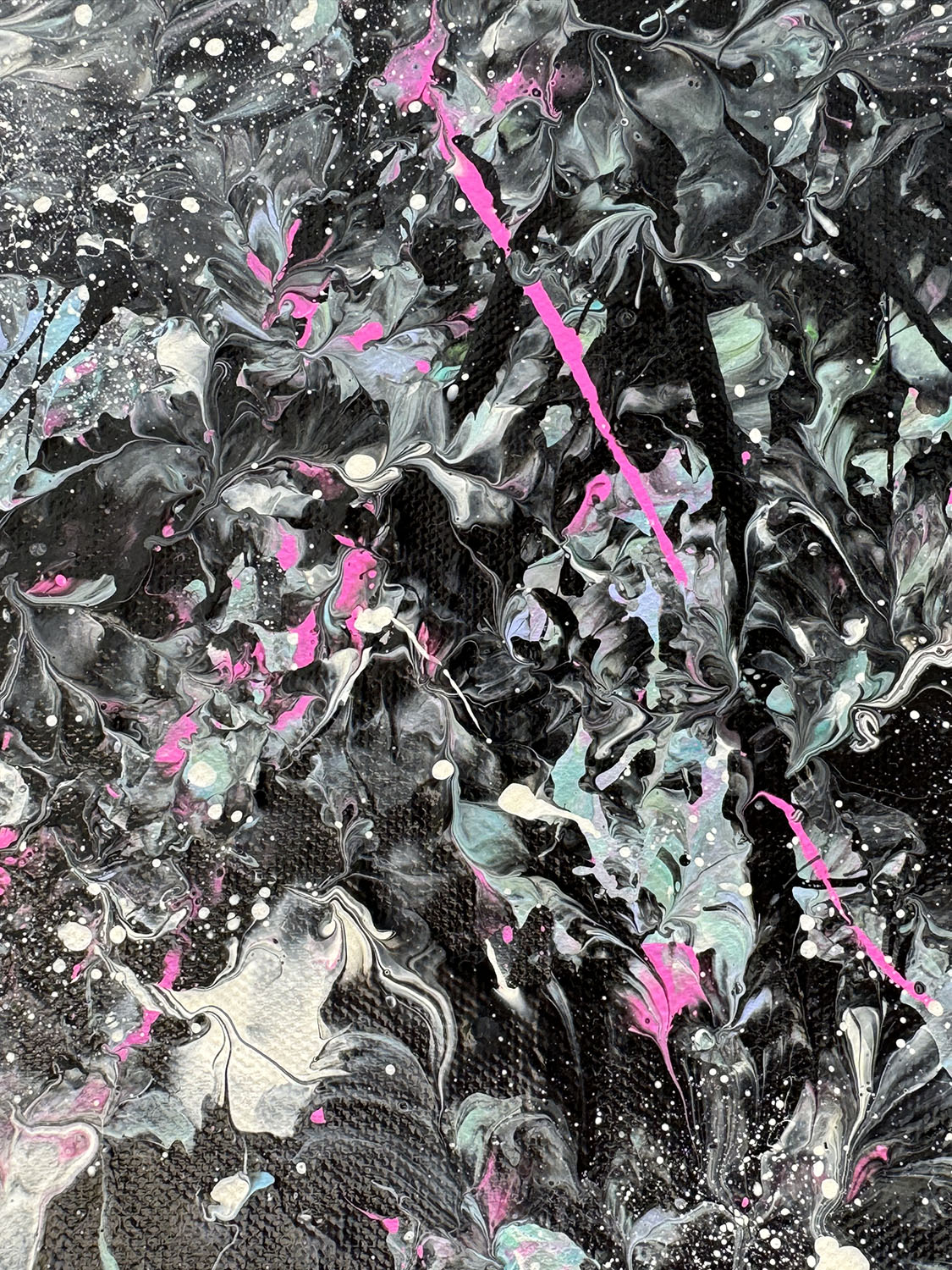 Rockpool Iii Original Abstract By Bridget Bradley Marks Closeup