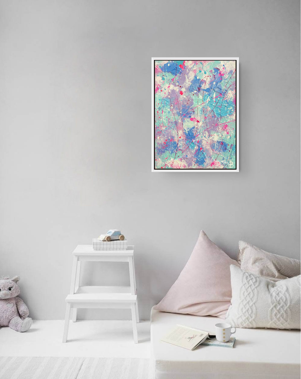 Fairytale I Original Abstract By Bridget Bradley In Childs Room