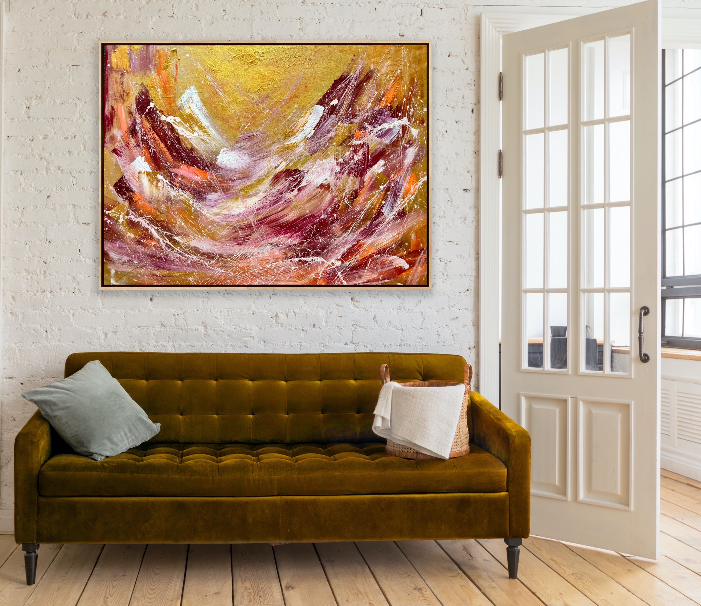 Alanah Jarvis Abstract Art Brown Interior