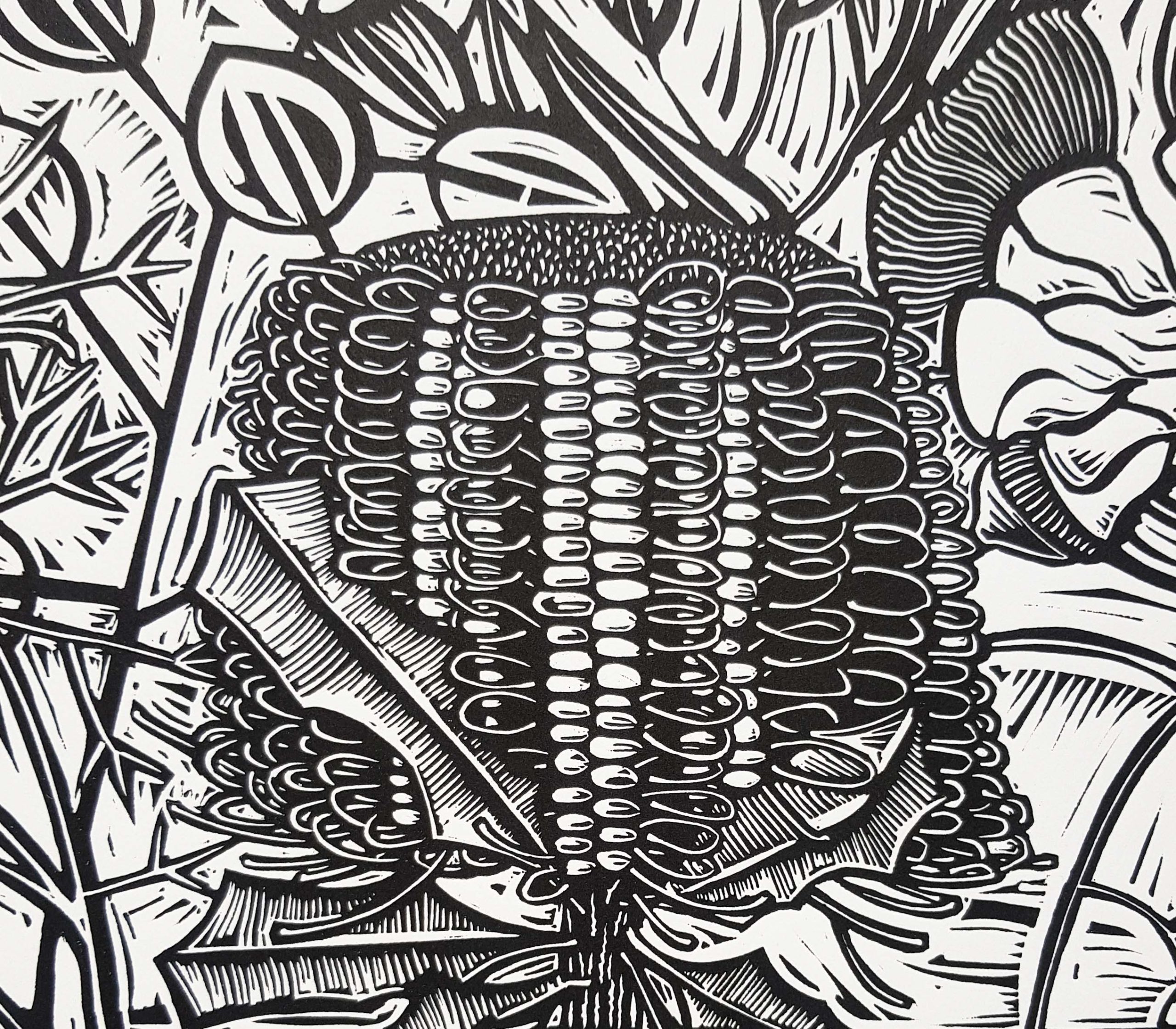 Albany Banksia Bouquet By Nicola Cowie Linocut
