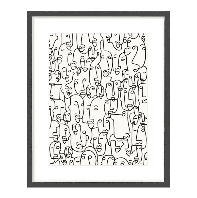 Abstract Faces 1.1  Framed