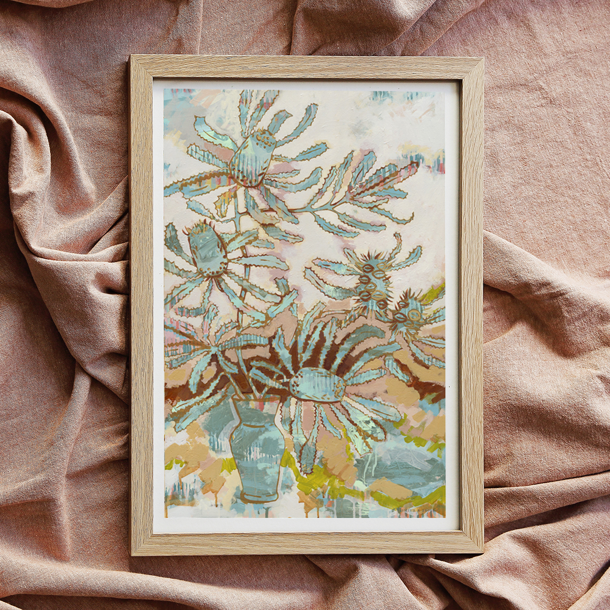 Lr 042 Serrata Still I Smith & Brooks Australian Botanical Art Banksia Sydney Native Plants Affordable Artworks