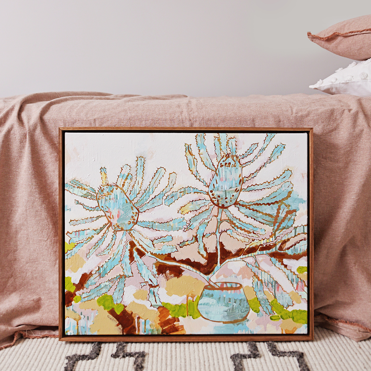 Lr 047 Serrata Still Ii Smith & Brooks Abstract Botanical Art Banksia Serrata Sydney Landscape Artist Buy Art For My Home Original Art