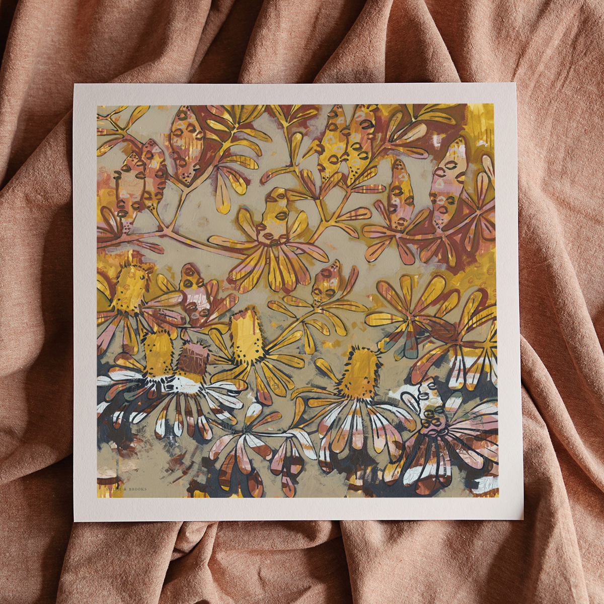 Lr 085 Coastal Banksia Moment Ii Smith & Brooks Brisbane Artist Australian Landscape Art Affordable Original Art