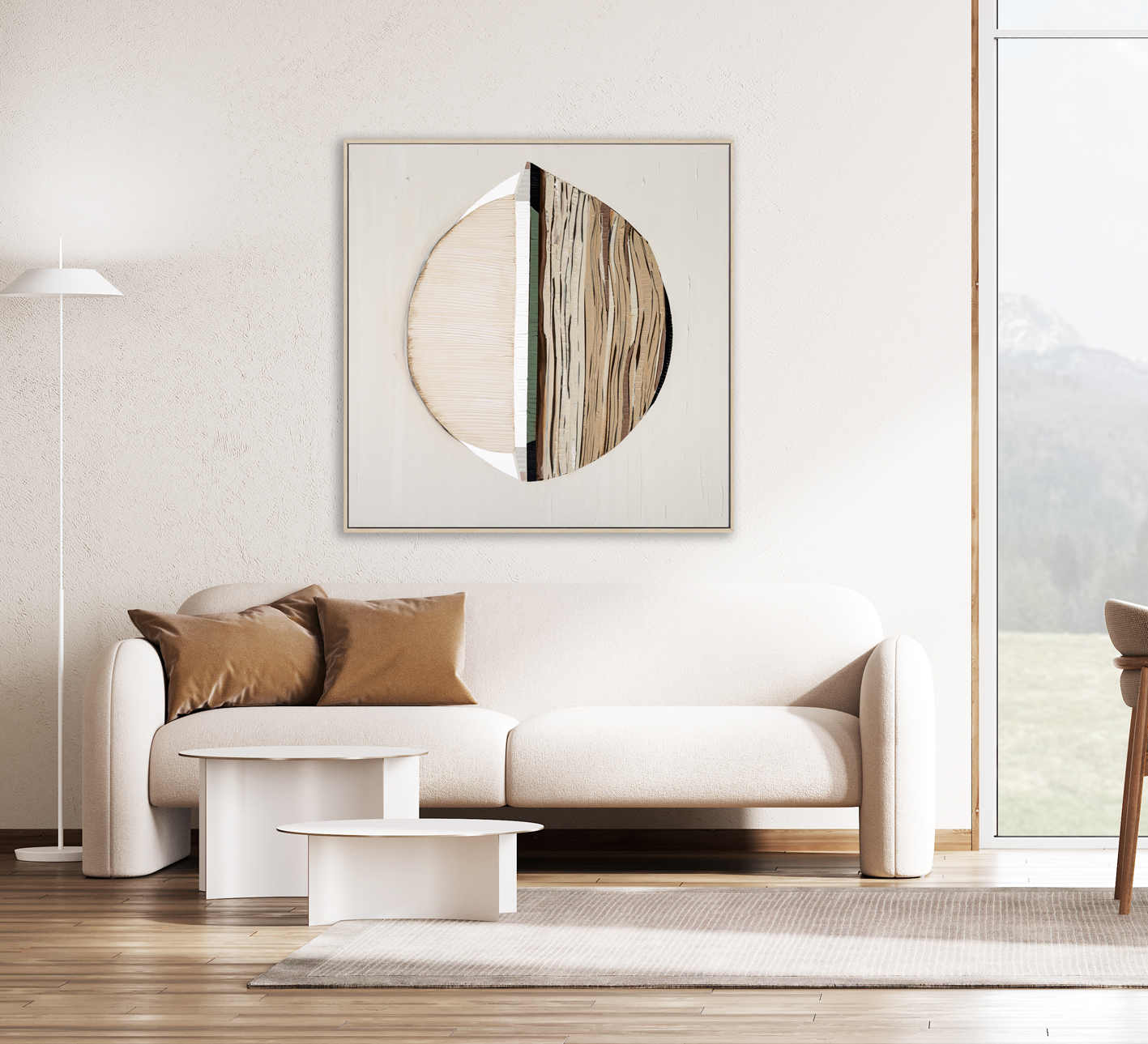 Contemporary Modern Living Room With Design Furniture And Window