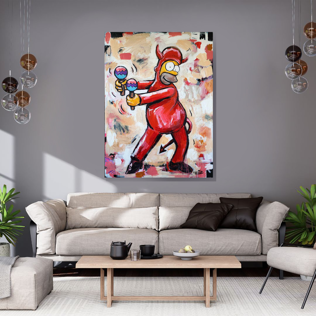 White Simple Background Wall Art Mockup Instagram Post 1